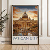 Vatican City Wall Art, St. Peter's Basilica, Historic Architecture Print, Rome Skyline Artwork, Italian Cultural Landmark, European Decor