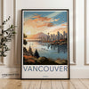 Vancouver Skyline Wall Art, Vancouver Cityscape Print, Canadian Urban Decor, Vancouver Downtown Artwork, Canada Travel Poster