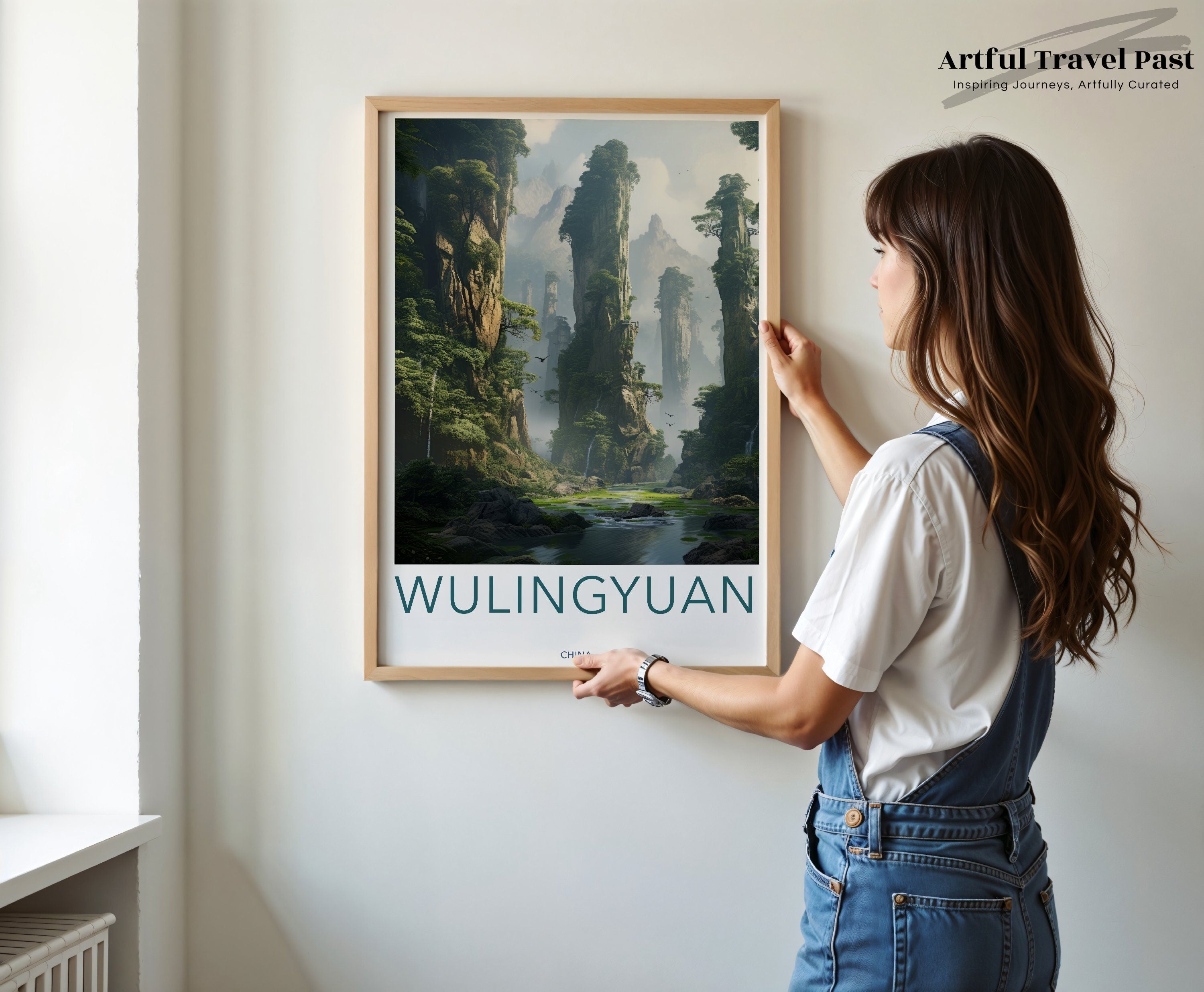 Wulingyuan Wall Art, Scenic Landscape Poster, Chinese Natural Beauty Decor, High Definition Print, Historical Cultural Artwork