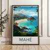 Mahé Seychelles Wall Art, Beach Landscape Print, Coastal Decor, Tropical Island Artwork, Home Office Decoration, Travel Poster, Scenic View