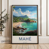 Mahé Island Art Print, Seychelles Wall Art, Coastal Landscape Poster, Beach View Artwork, Tropical Paradise Decor, Scenic Seaside Picture