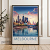 Melbourne Cityscape Wall Art, Stunning Melbourne Skyline Print, Vibrant Melbourne Australia Poster, Beautiful City View Decor