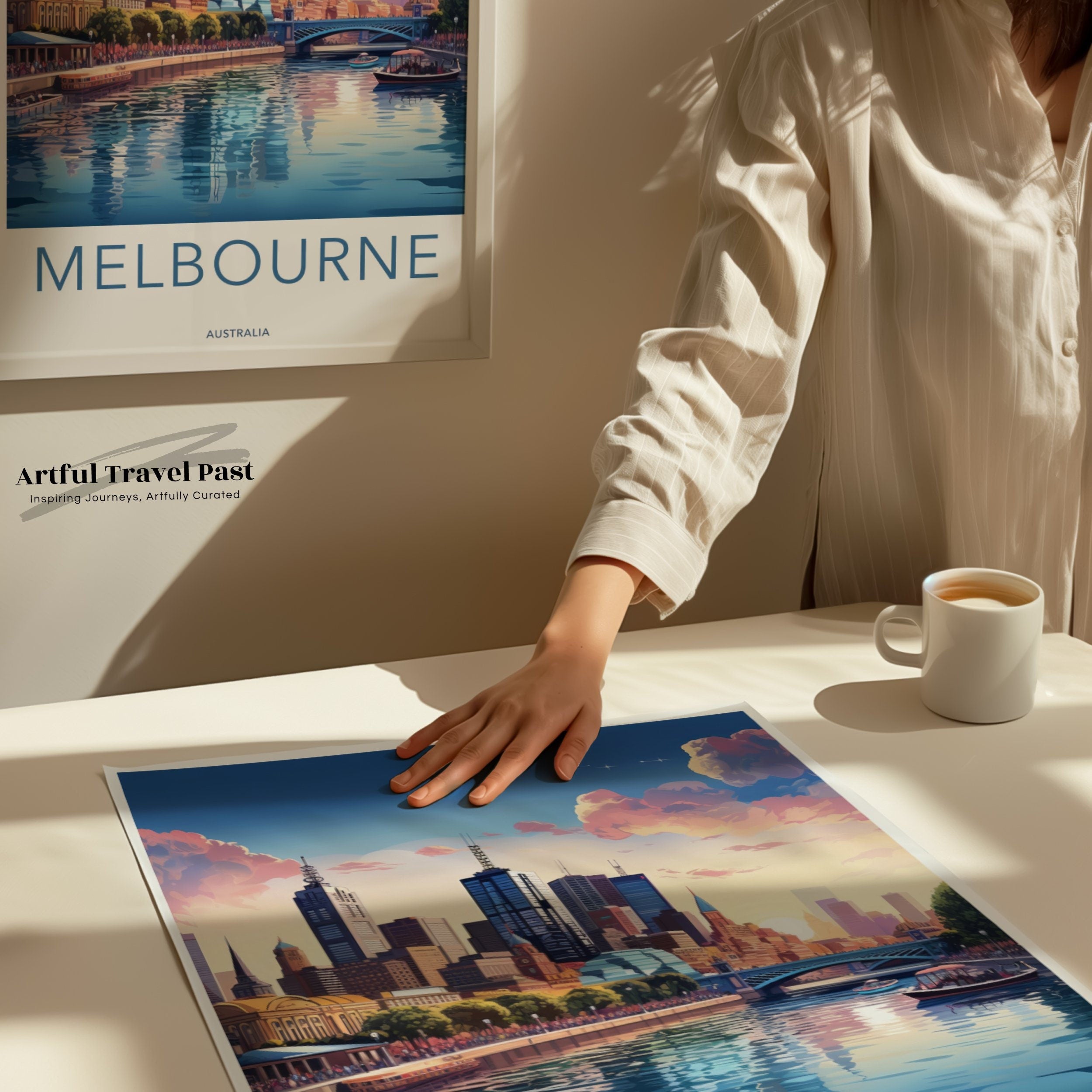 Melbourne Cityscape Wall Art, Stunning Melbourne Skyline Print, Vibrant Melbourne Australia Poster, Beautiful City View Decor