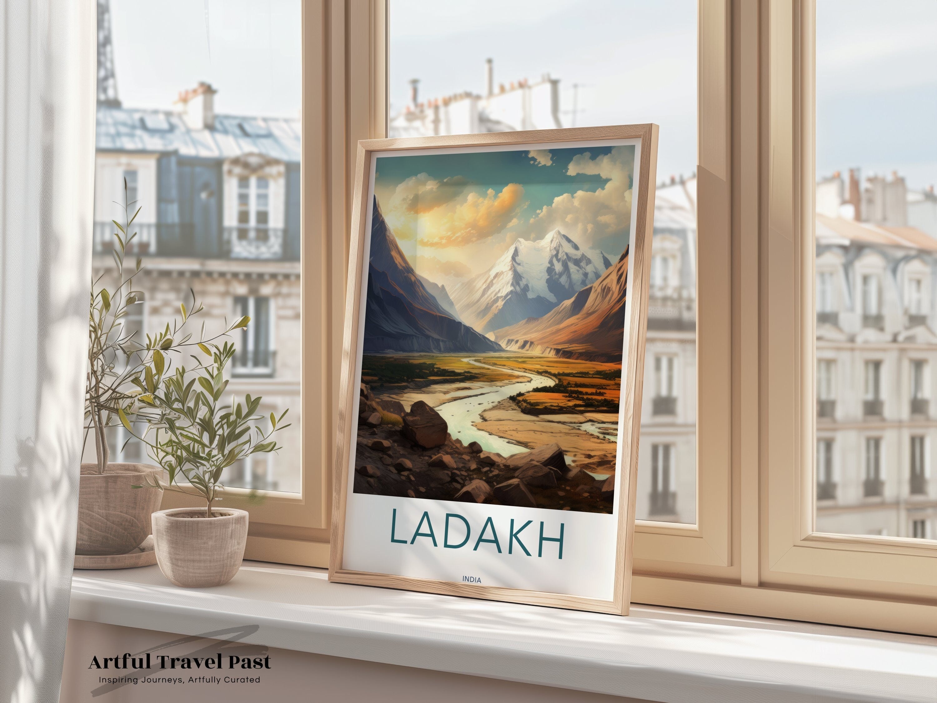 Ladakh Wall Art, Stunning Mountain Scenery, Himalayan Range Home Decor, Travel Poster, Beautiful Nature Landscape Print, Modern Artwork