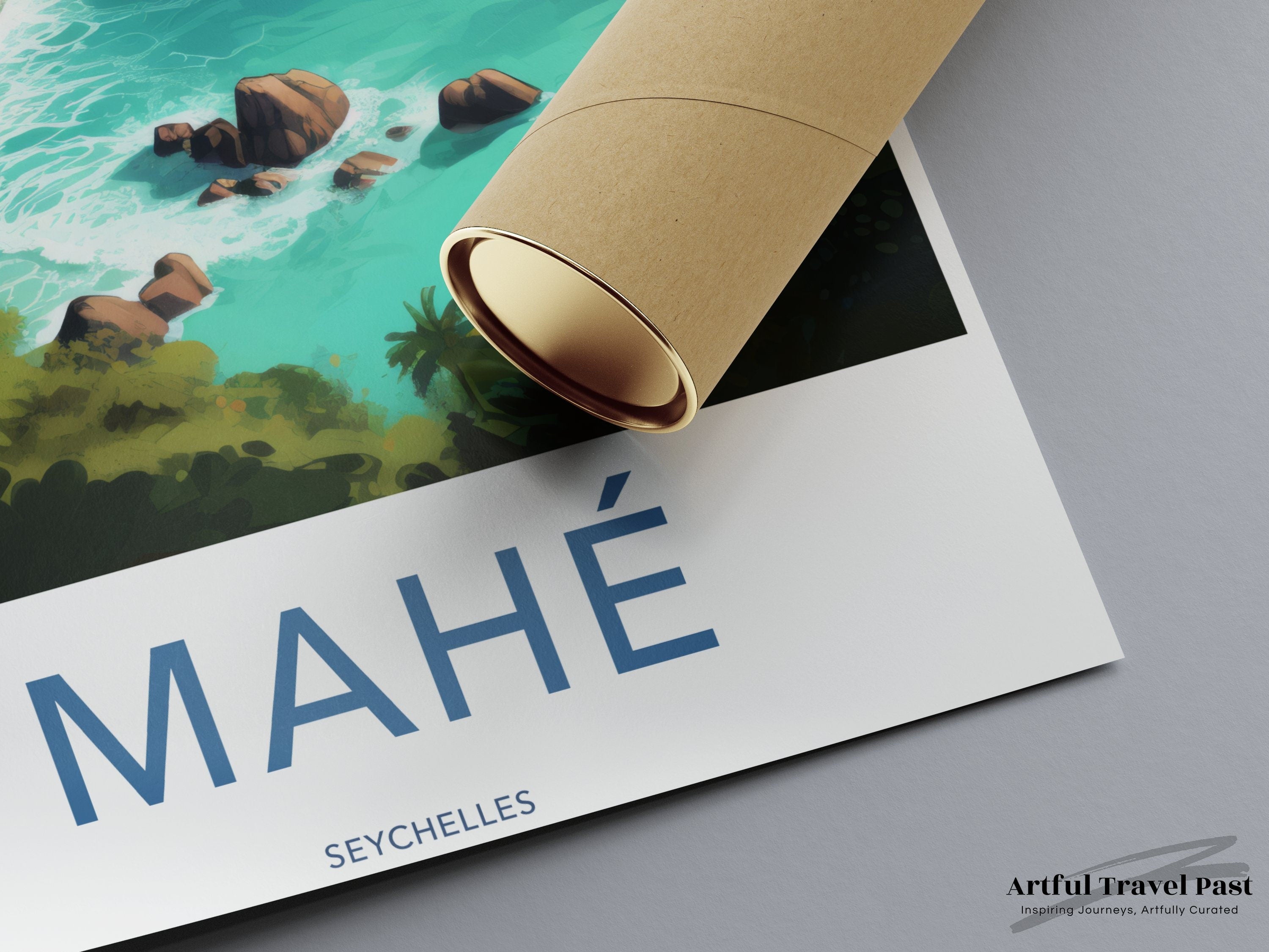 Mahé Seychelles Wall Art Print, Coastal Landscape Poster, Island Paradise Decor, Tropical Beach Artwork, Scenic Travel Photography