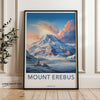 Mount Erebus Wall Art, Antarctica Landscape Print, Stunning Mountain Artwork, Nature Scenes, Beautiful Travel Decor, Scenic Poster