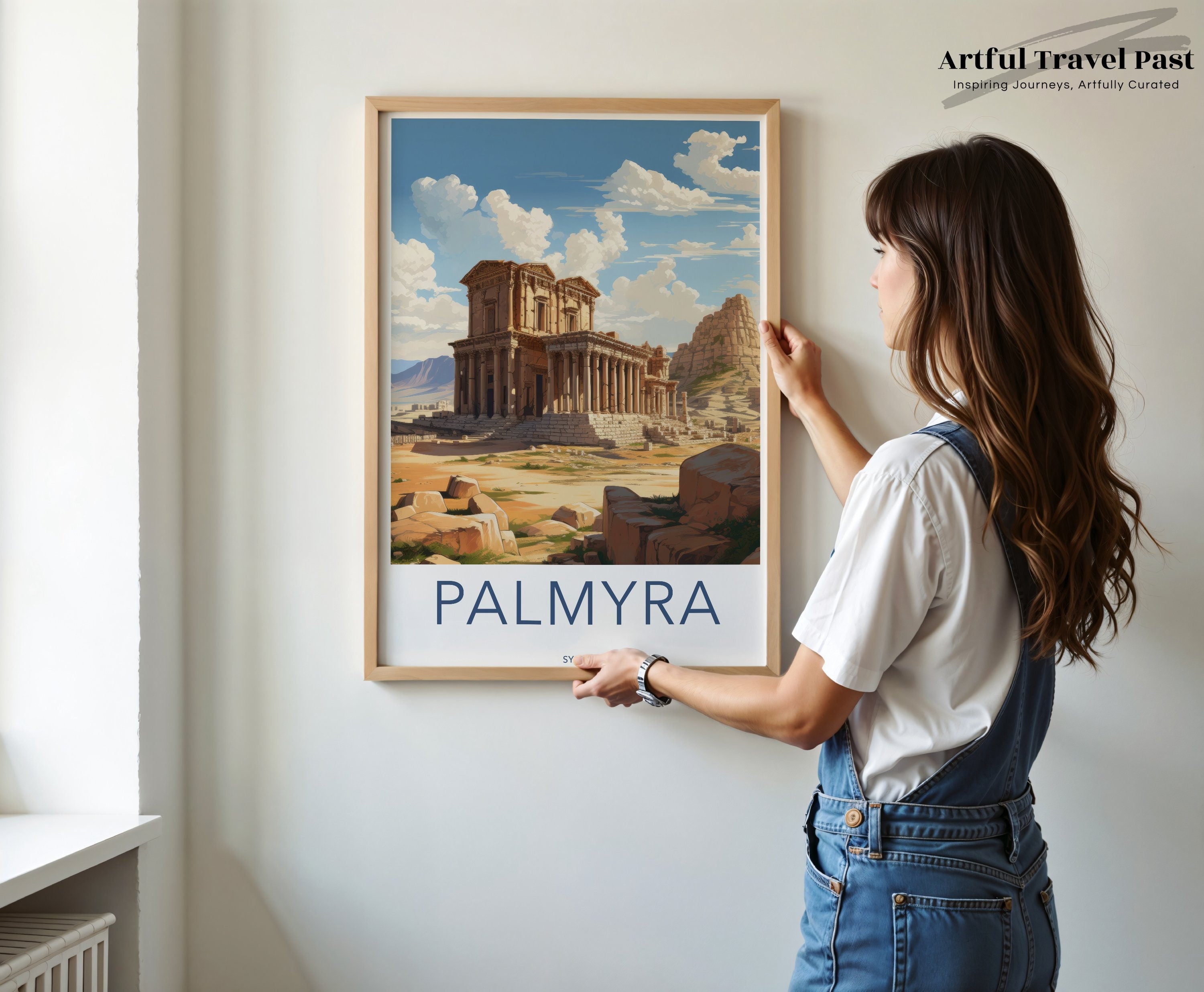 Palmyra Wall Art, Ancient Ruins Print, Historical Architecture Poster, Cultural Landmark Decor, Scenic View, Syria Artwork, Home Decor