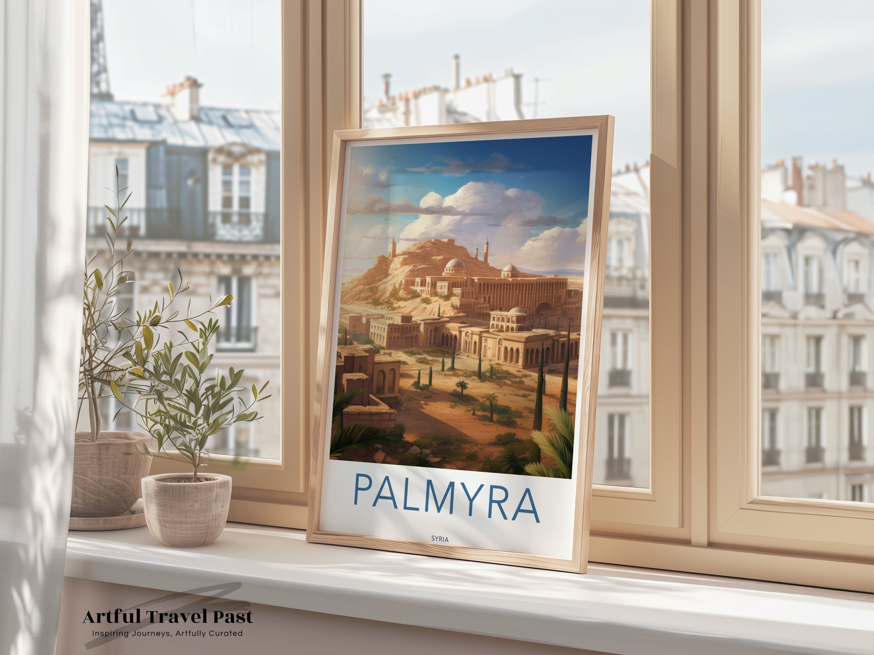 Palmyra Wall Art, Historical Syrian Architecture, Ancient Cityscape Poster, Cultural Heritage, Home Decor, Fine Art Print