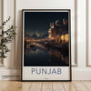 Punjab Wall Art, Night View Print, Architectural Wonders Décor, Water Reflection Poster, Cultural Landmarks Art, Indian Heritage