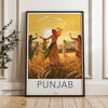 Punjab Inspirational Wall Art, Indian Cultural Decor, Traditional Dance Poster, Vibrant Sunset Print, Home or Office Decoration