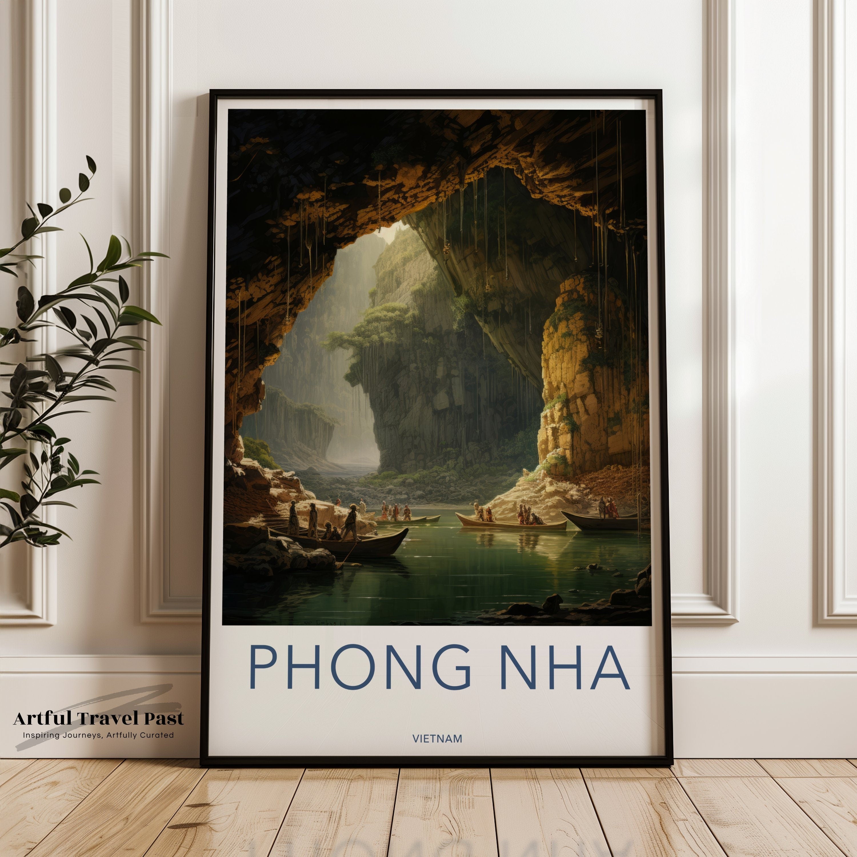 Phong Nha Vietnam Wall Art Print, Captivating Landscape Wall Decor, Nature Cave Art, Southeast Asia Travel Poster, Home Office Decor