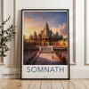 Somnath Temple Wall Art, Indian Architecture, Historical Monument, Ancient Temple Print, Cultural Heritage Decor, Spiritual Wall Print