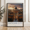 Vatican City Wall Art, Italy Landmark Wall Decor, St Peter's Basilica Print, European Architecture Poster, Historic Cityscape Art