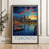 Toronto Wall Art, Skyline Sunset Print, Canada Cityscape, Toronto Waterfront Artwork, CN Tower Illustration, Modern Home Decor