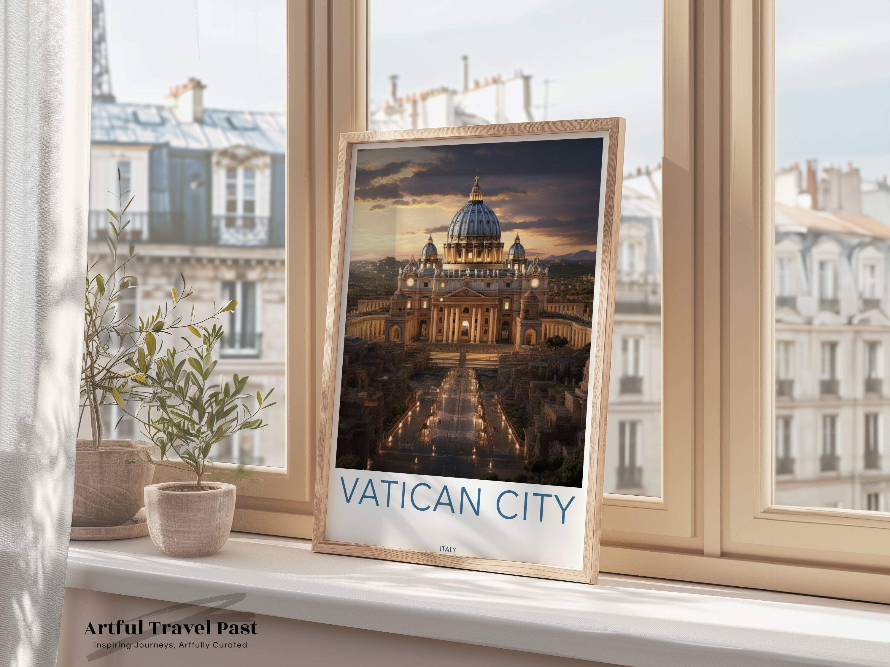 Vatican City Wall Art, Scenic Italy Print, Historic Architecture Poster, Cultural Landmark Decor, Travel Photography, Home Decor