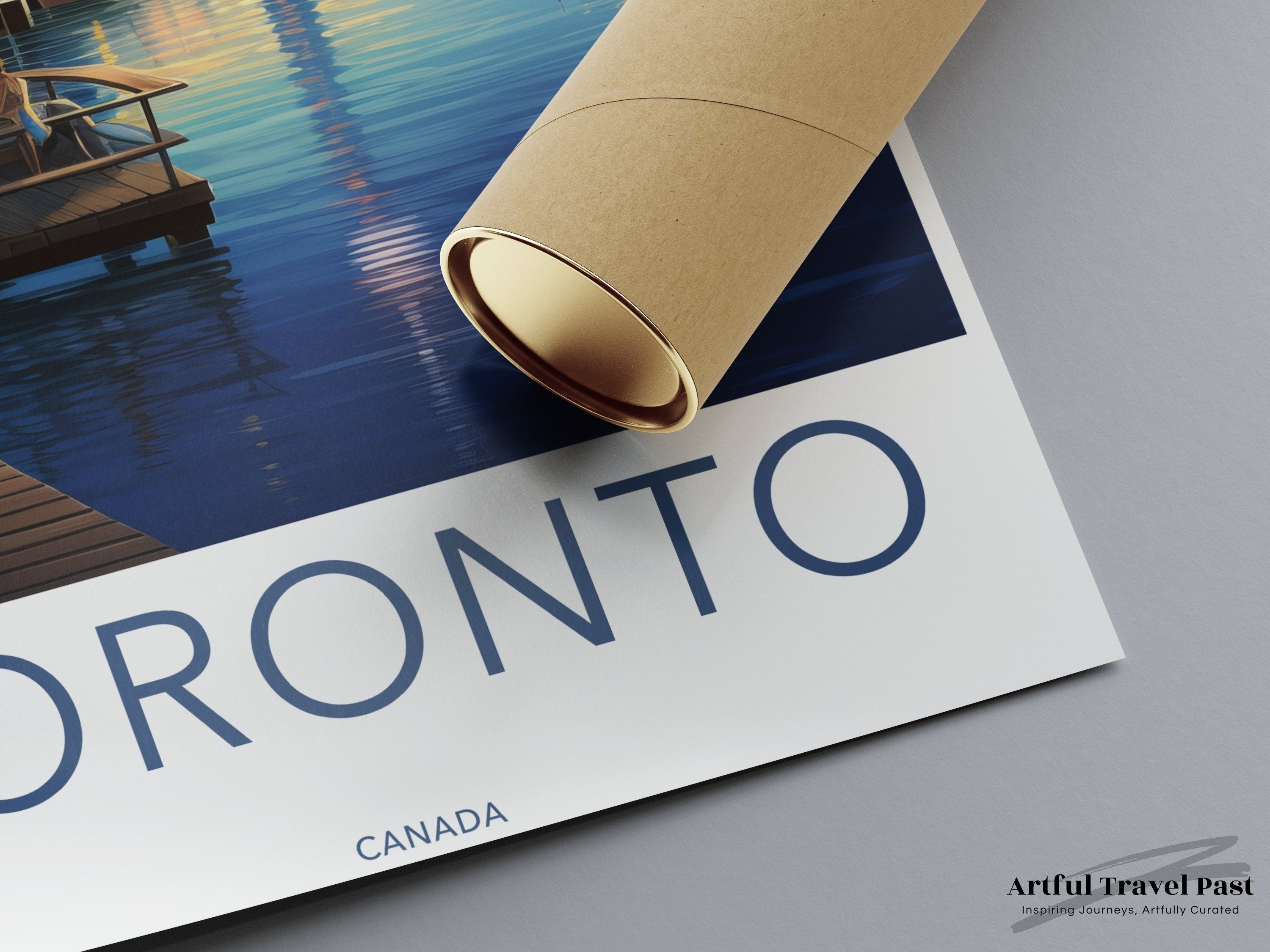 Toronto Cityscape Wall Art, CN Tower at Dusk, Toronto Skyline Print, Waterfront Poster, City Night Lights, Urban Landscape Artwork