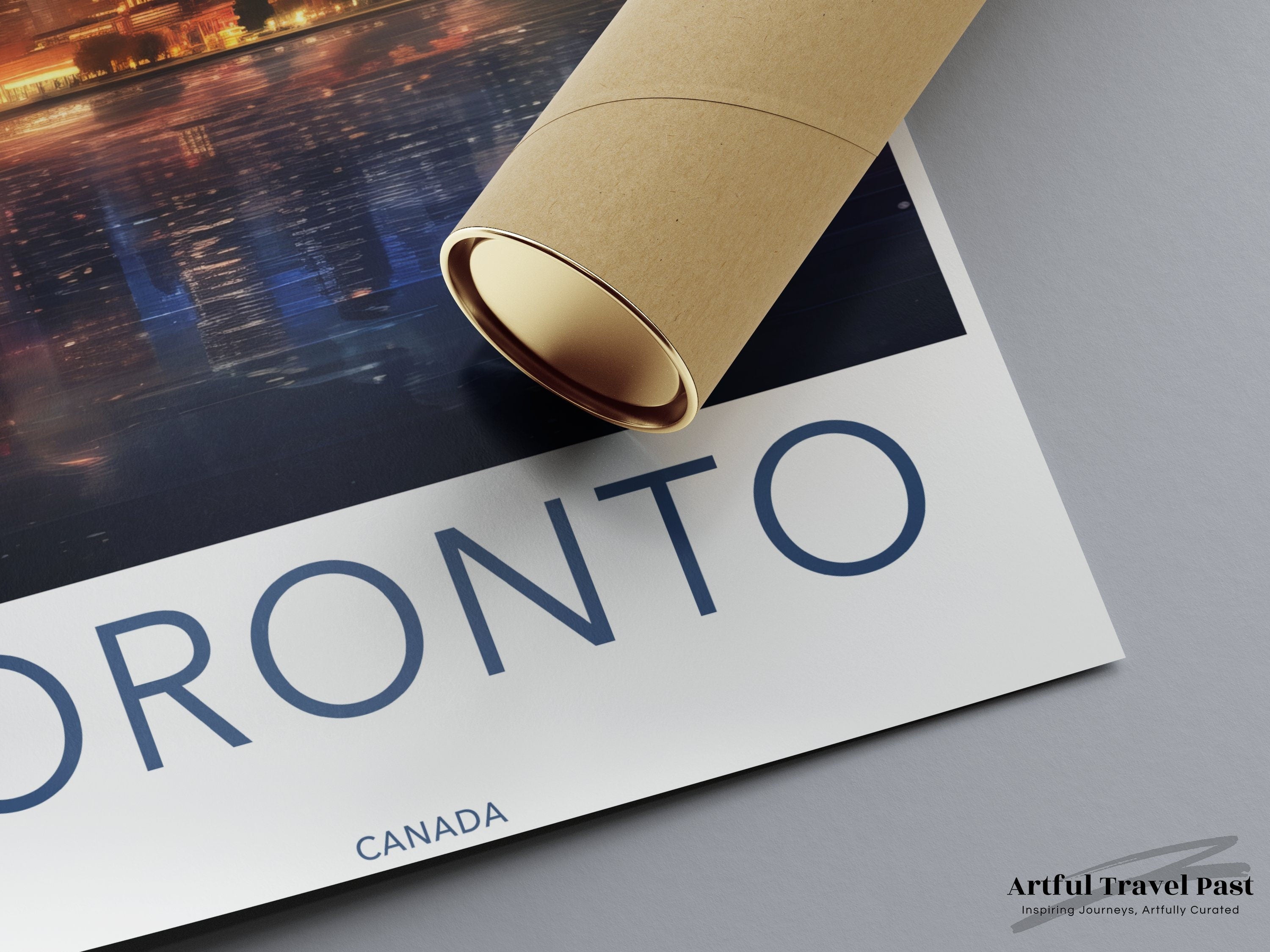 Toronto Cityscape Wall Art, Toronto Skyline Print, Canadian City Poster, Urban Nighttime Decor, Canada Travel Souvenir, Toronto Gift