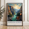 Verdon Gorge Wall Art Print, Scenic Landscape Poster, Nature Artwork, Home Decor, Travel Destination, Gift for Nature Lovers