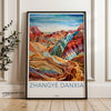 Zhangye Danxia Wall Art Print, Colorful Landscape Poster, Chinese Scenery Artwork, Nature-Inspired Home Decor, Unique Wall Art Piece