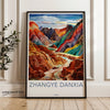 Zhangye Danxia Landform Wall Art, Colorful Mountain Landscape Print, Chinese Natural Wonder, Vibrant Wall Decor, Nature Inspired Art