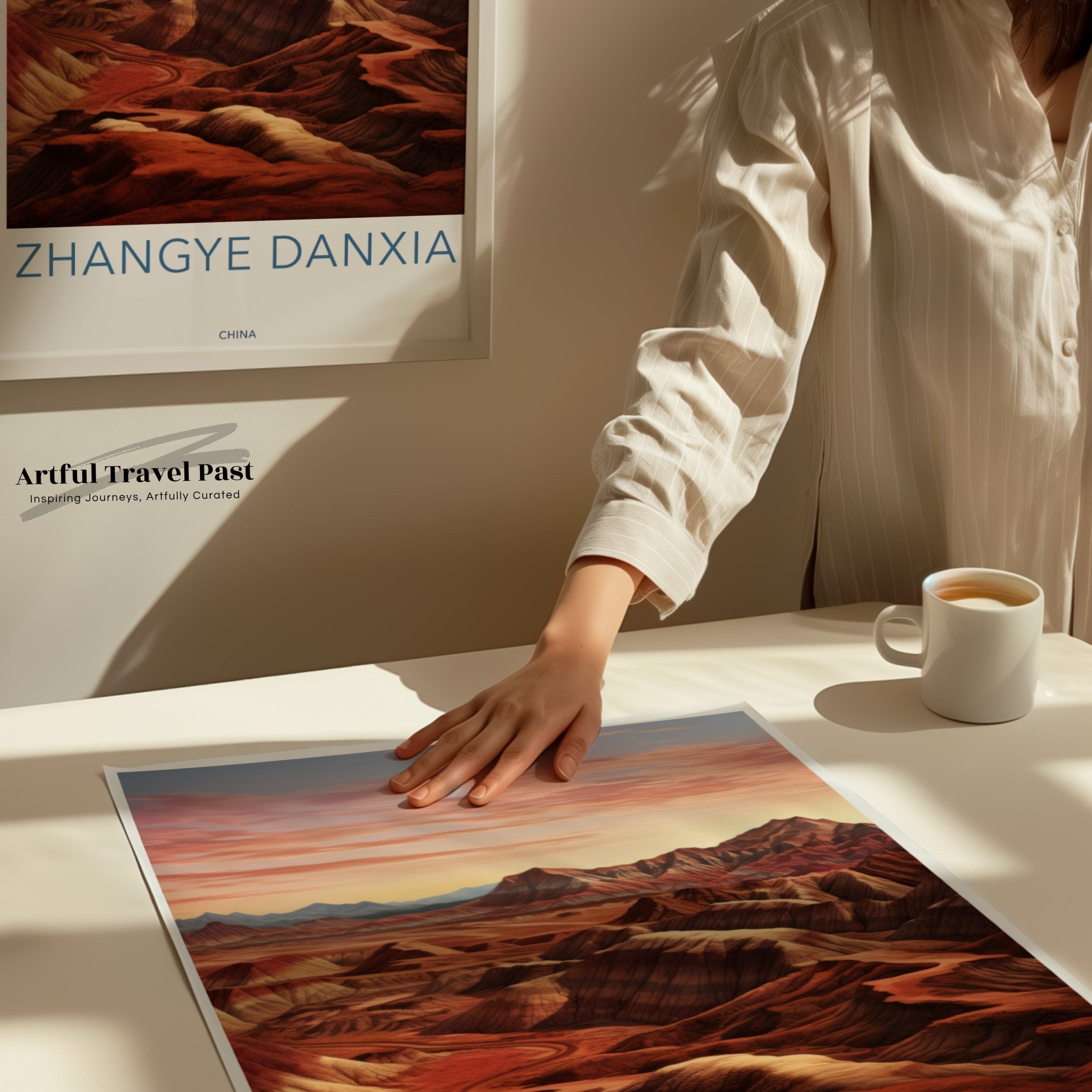 Zhangye Danxia National Geopark Wall Art, Breathtaking Landscape Photography, Scenic China Print, Unique Home Decor, Travel Poster