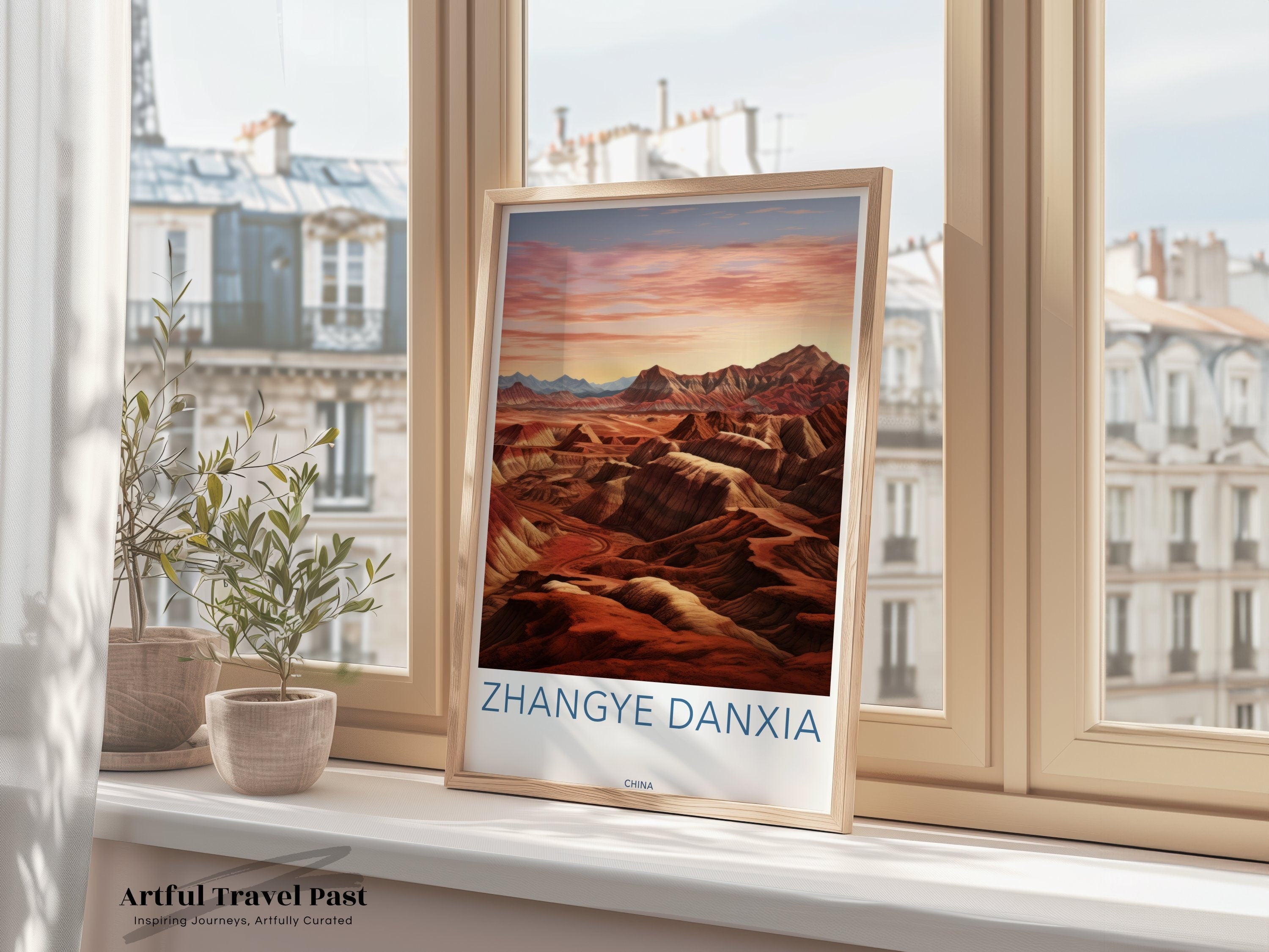 Zhangye Danxia National Geopark Wall Art, Breathtaking Landscape Photography, Scenic China Print, Unique Home Decor, Travel Poster