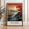 Kobe Wall Art, Japan Scenic Poster, Architectural Wonders, Beautiful Kobe Cityscape, Nature and Culture Artwork, Coastal View