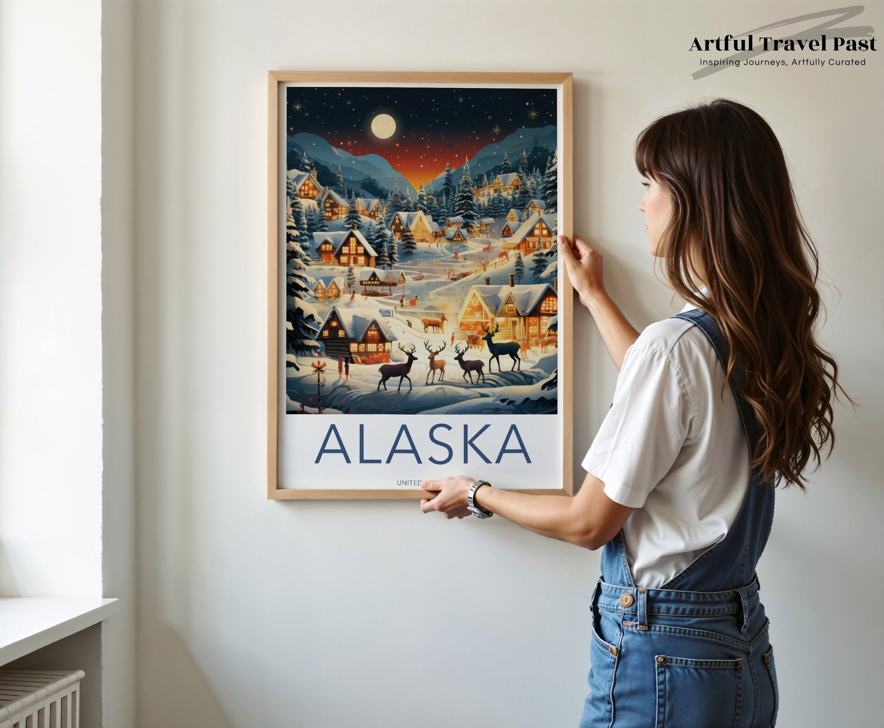 Wall Art Alaska Poster | Festive Christmas | USA Wall Art