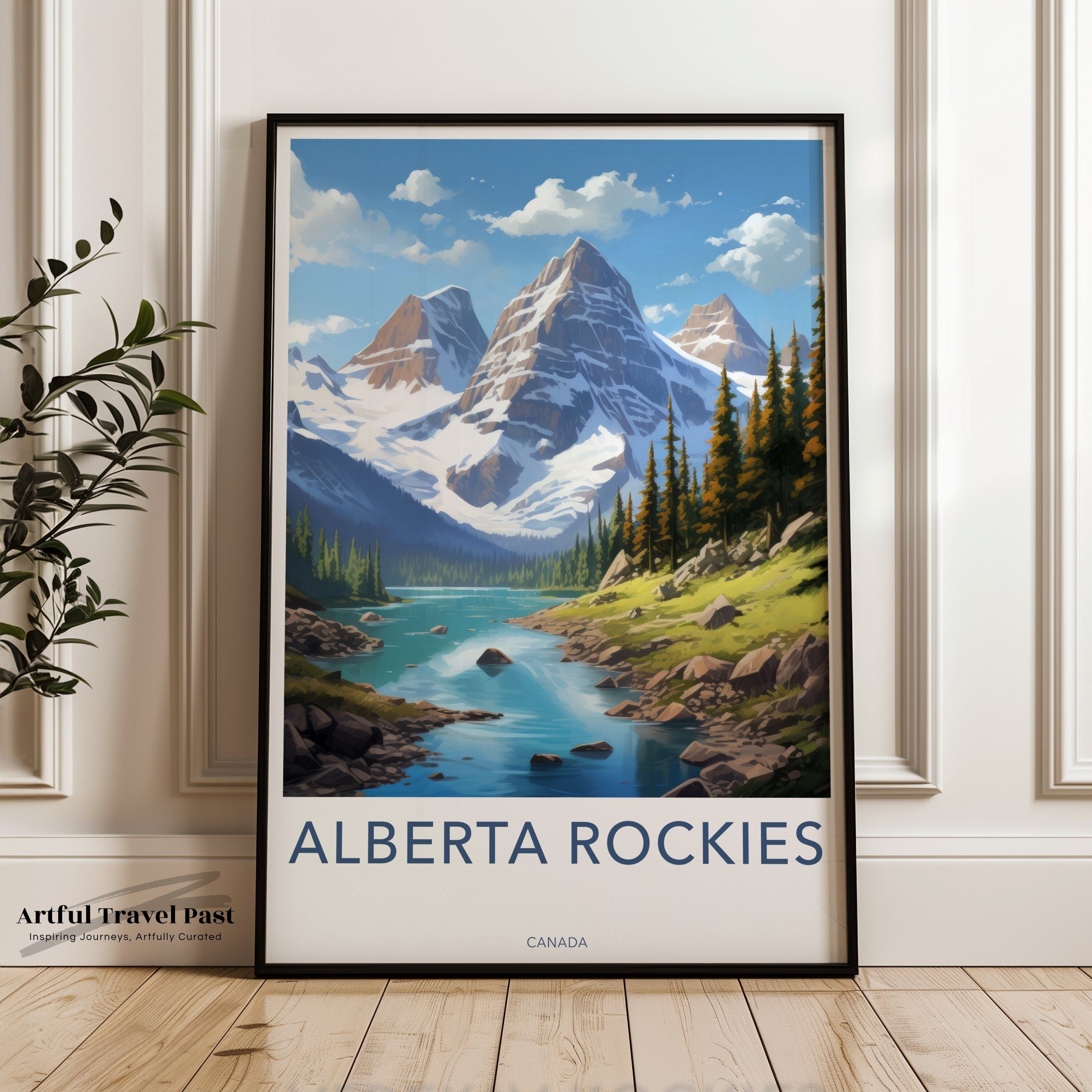 Wall Art Alberta Rockies Poster | Mountain Landscape | Canada Wall Art