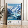 Wall Art Aletsch Glacier Poster | Switzerland Wall Art | Europe Decor