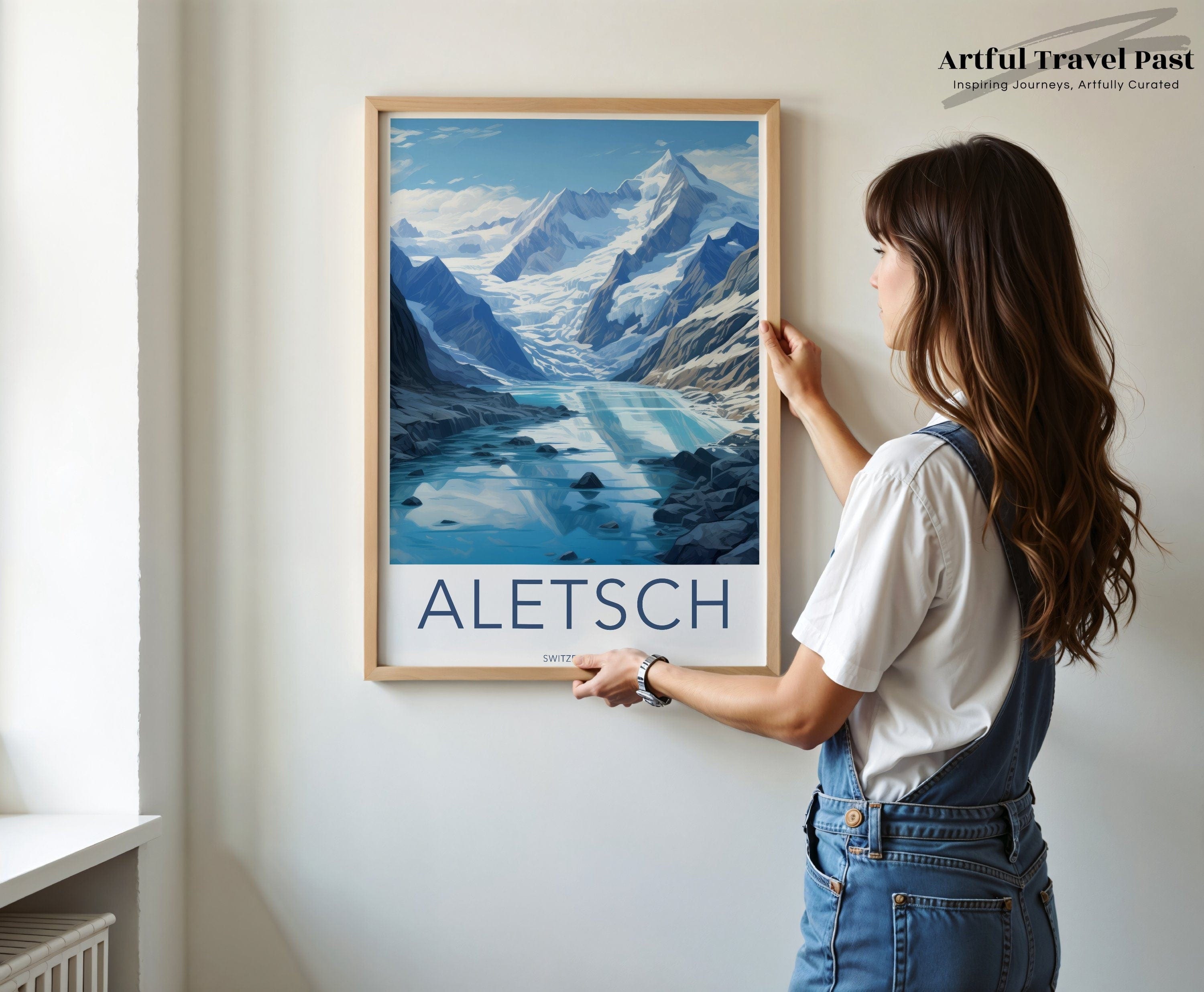 Wall Art Aletsch Glacier Poster | Switzerland Wall Art | Europe Decor