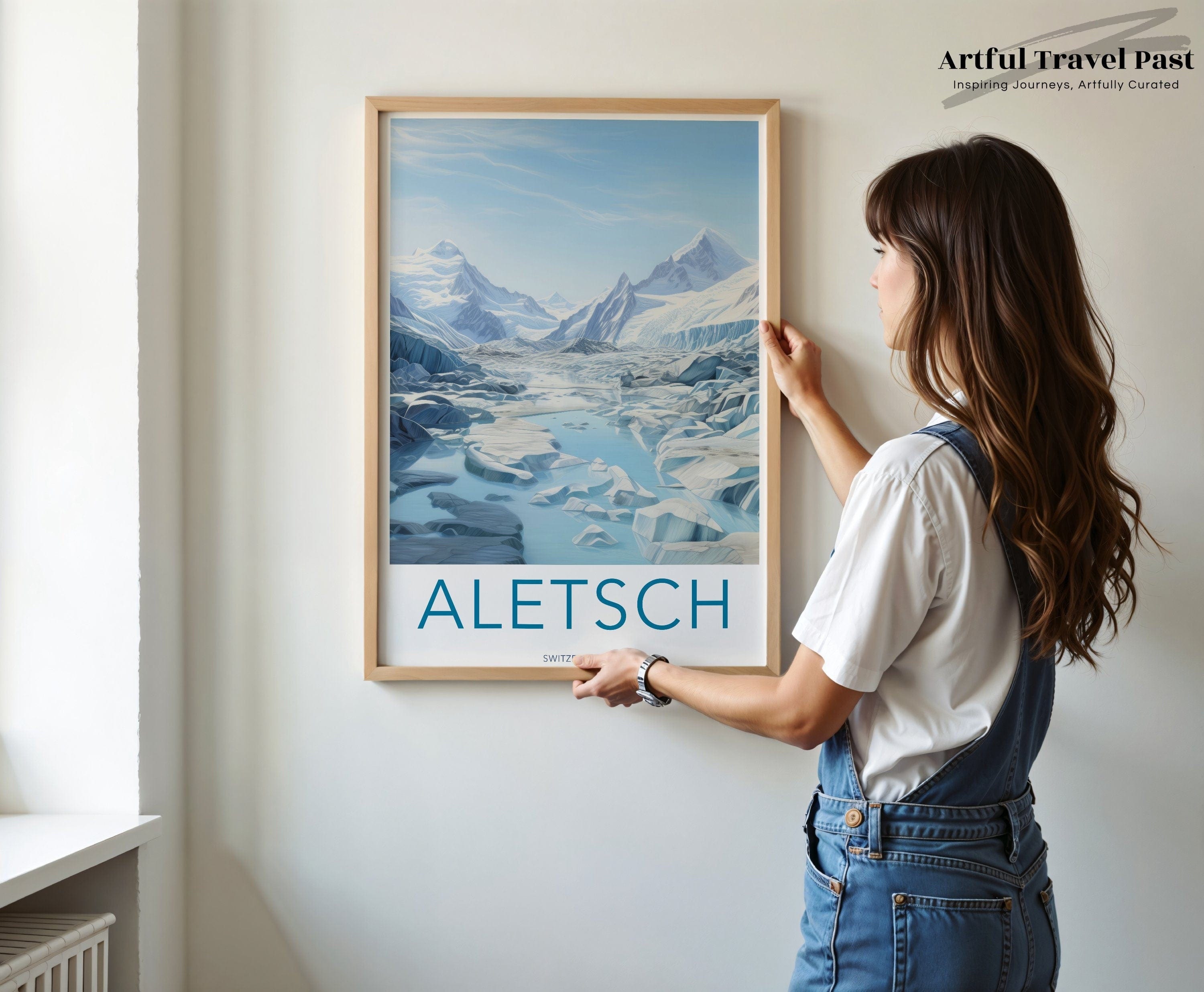 Wall Art Aletsch Glacier Poster | Switzerland Wall Art | Europe Decor