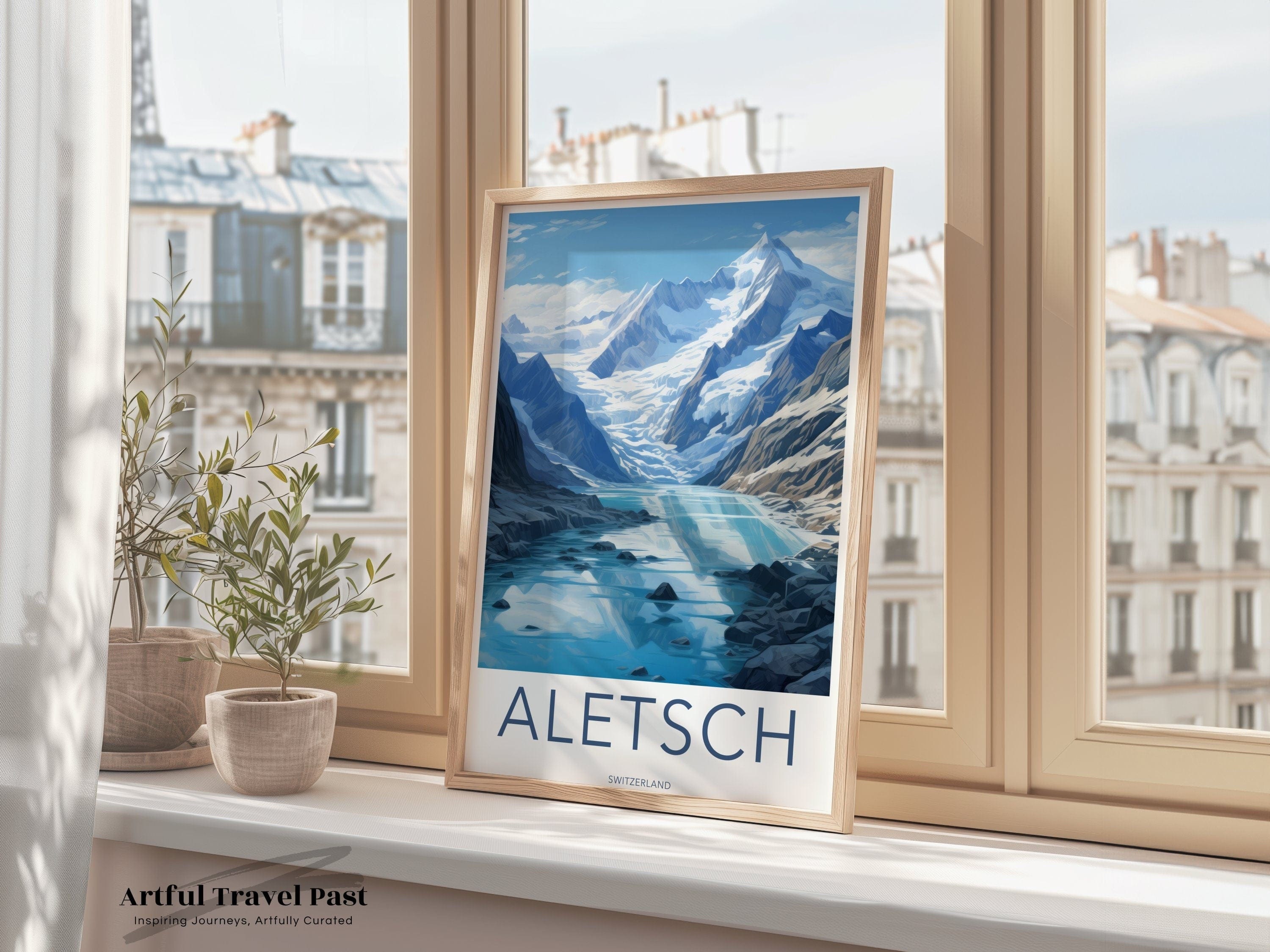 Wall Art Aletsch Glacier Poster | Switzerland Wall Art | Europe Decor