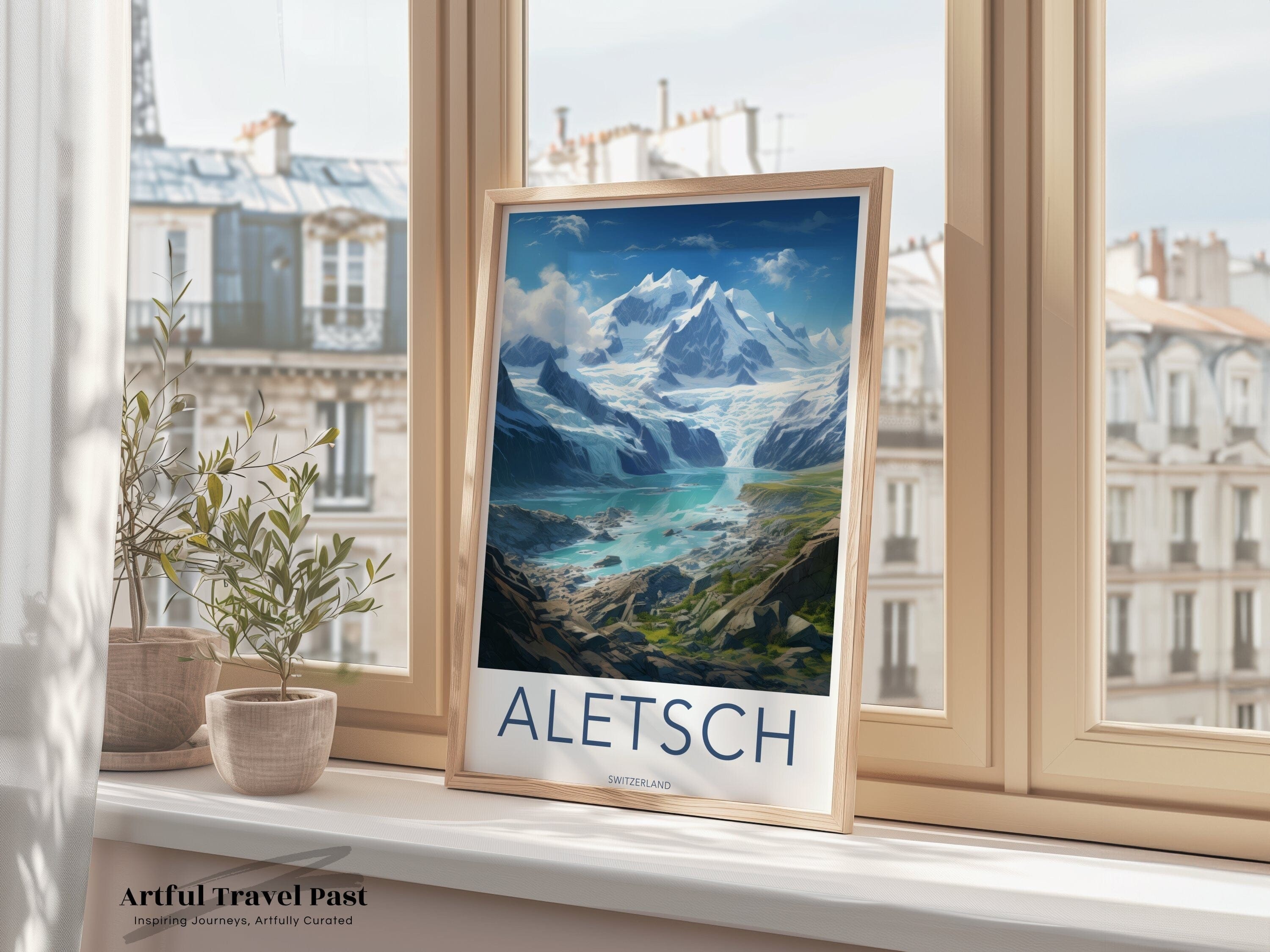 Wall Art Aletsch Glacier Poster | Switzerland Wall Art | Europe Decor