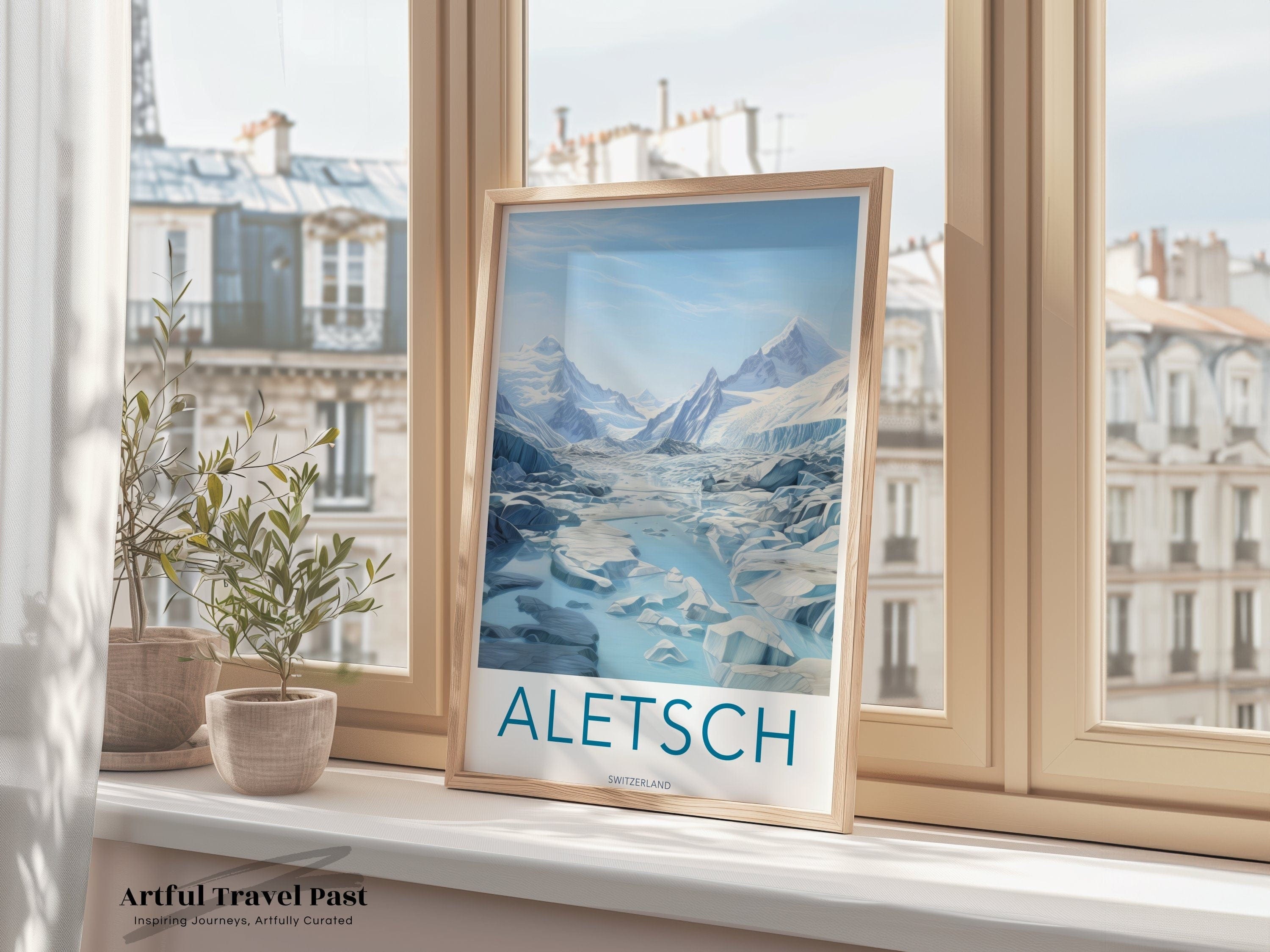 Wall Art Aletsch Glacier Poster | Switzerland Wall Art | Europe Decor