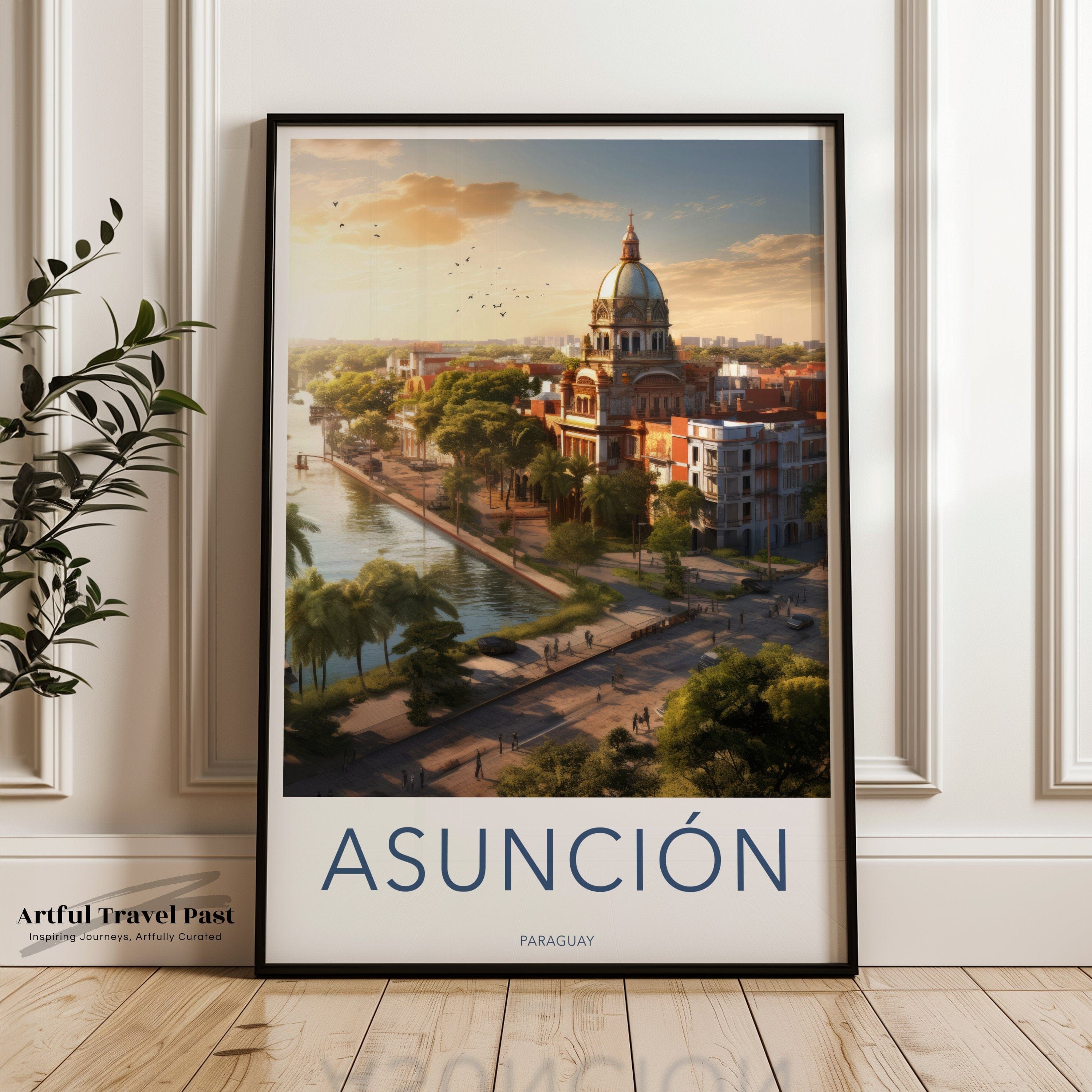 Wall Art Asunción Poster | Paraguay Wall Art | South America Decor