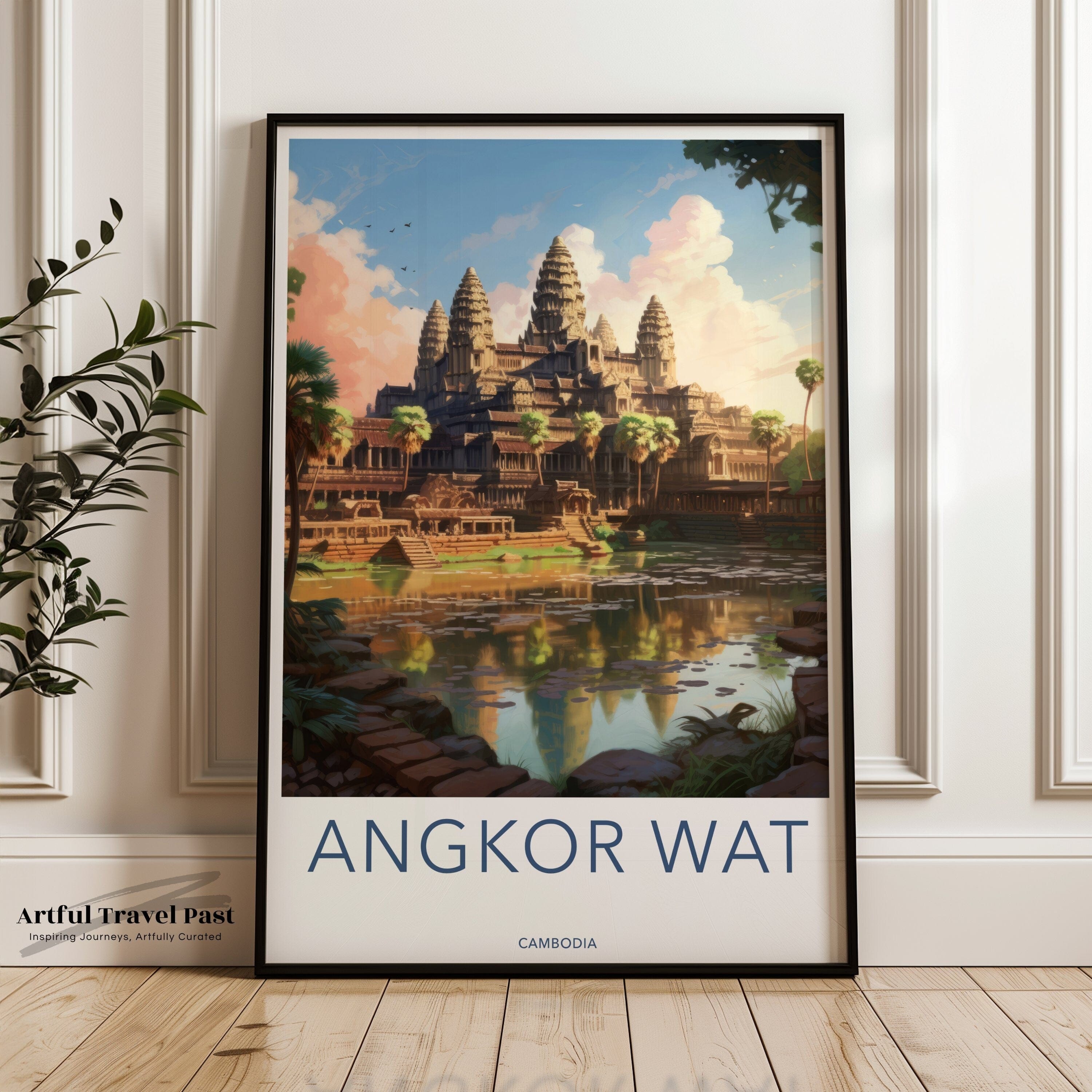 Wall Art Angkor Wat Poster | Cambodia Wall Art | Asia Decor