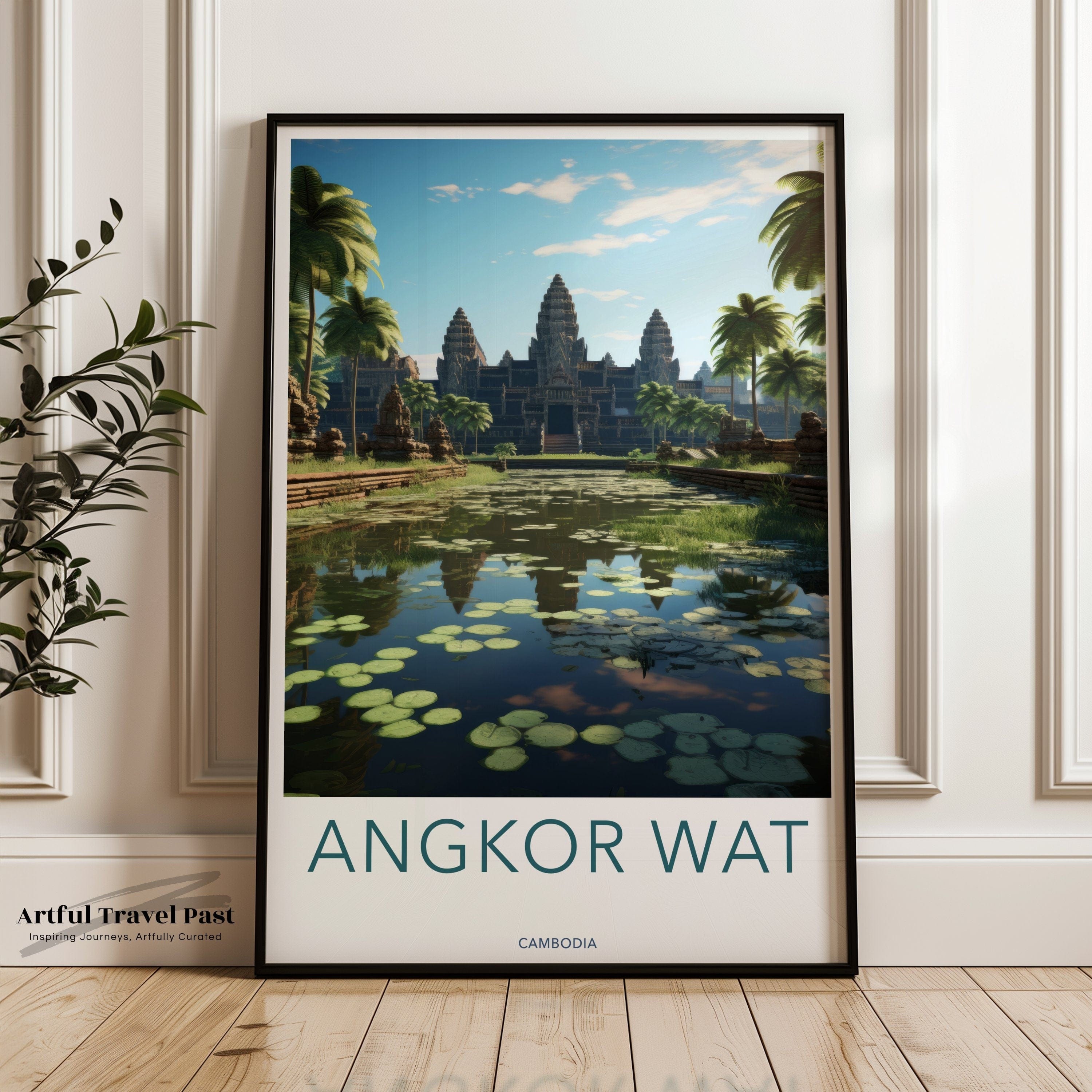 Wall Art Angkor Wat Poster | Cambodia Wall Art | Southeast Asia Decor