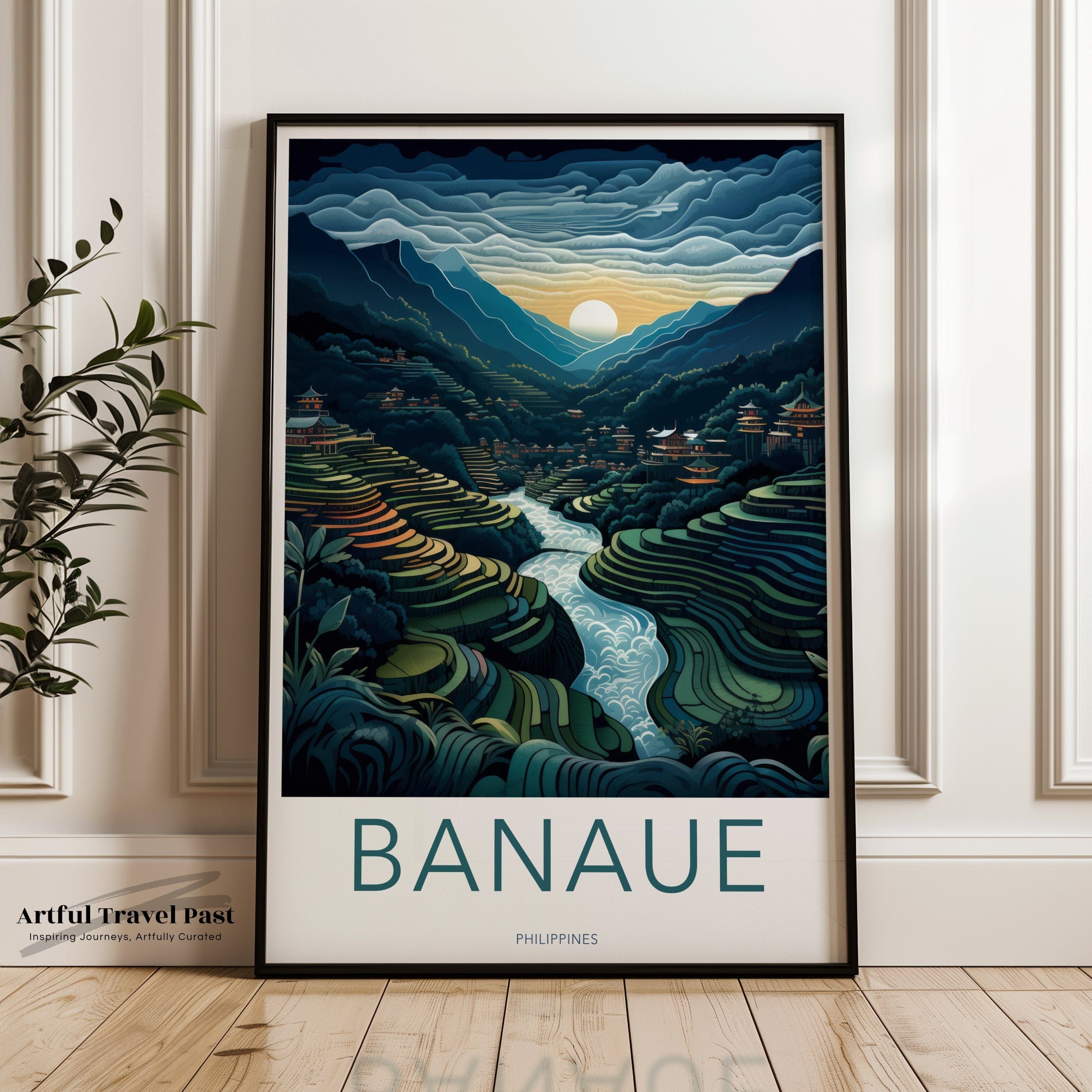 Wall Art Banaue Poster | Philippines Wall Art | Asia Decor