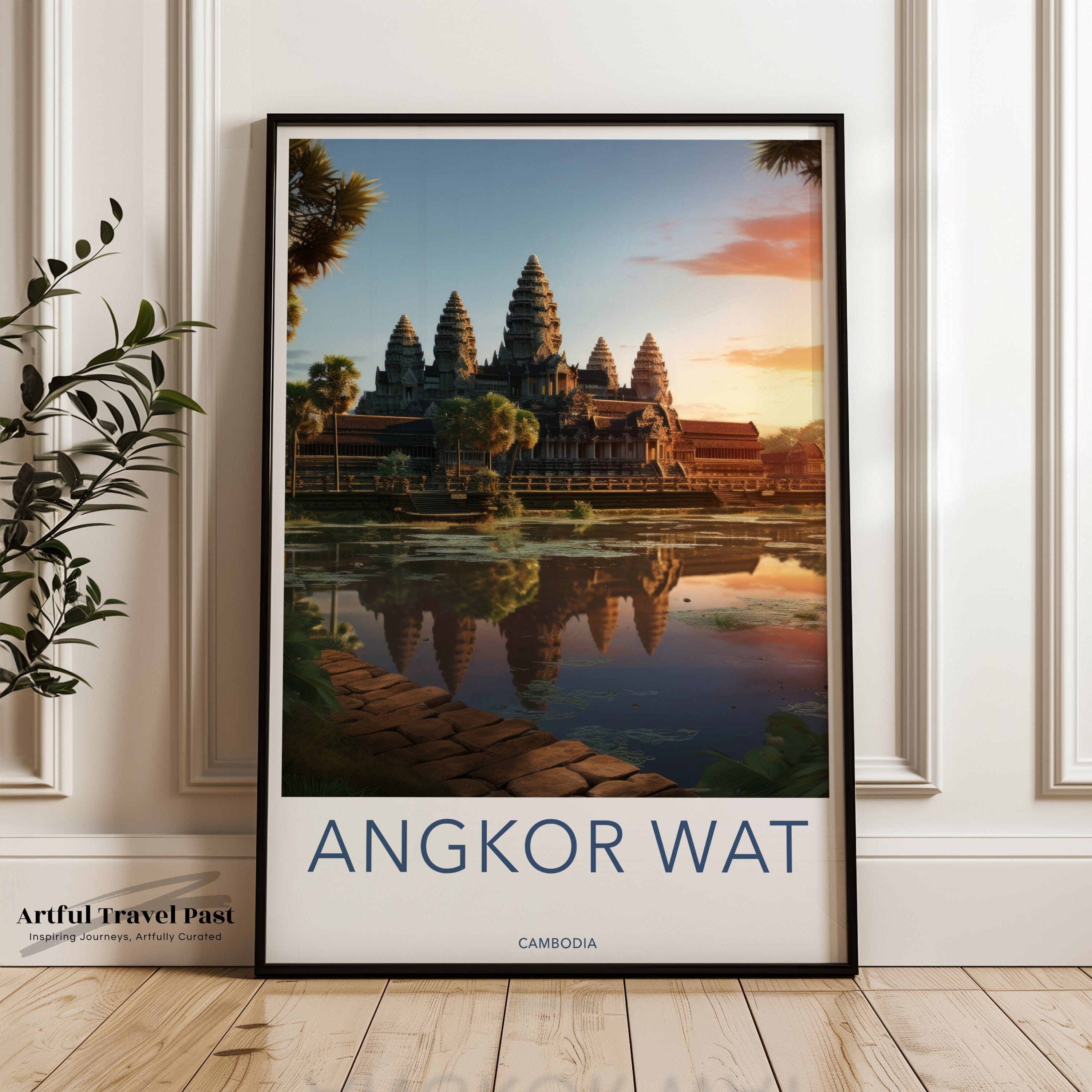 Wall Art Angkor Wat Poster | Cambodia Wall Art | Asia Decor