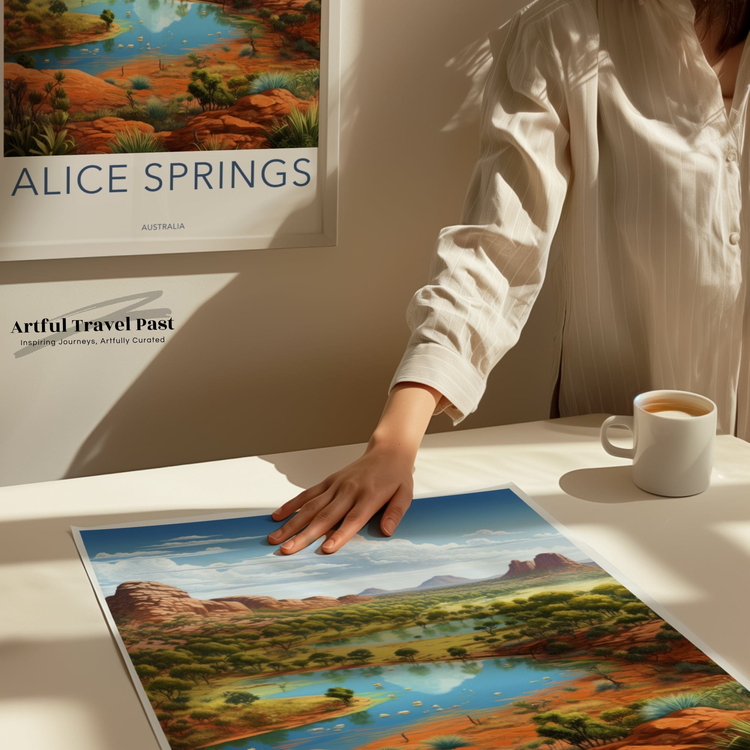 Wall Art Alice Springs Poster | Oceania Decor | Australia Wall Art