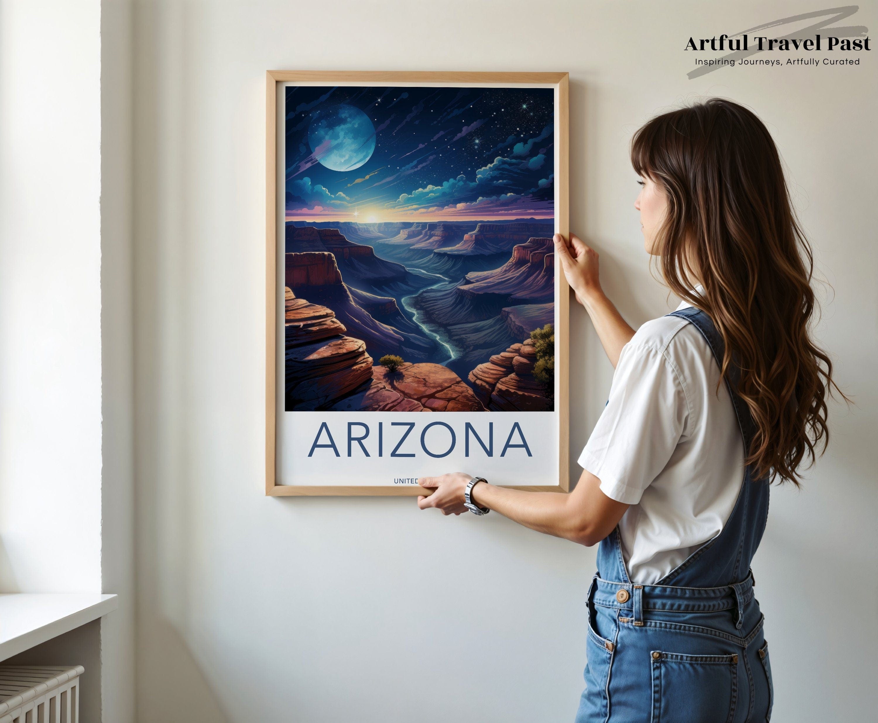 Wall Art Arizona Night Sky Poster | Grand Canyon Art | USA Wall Art