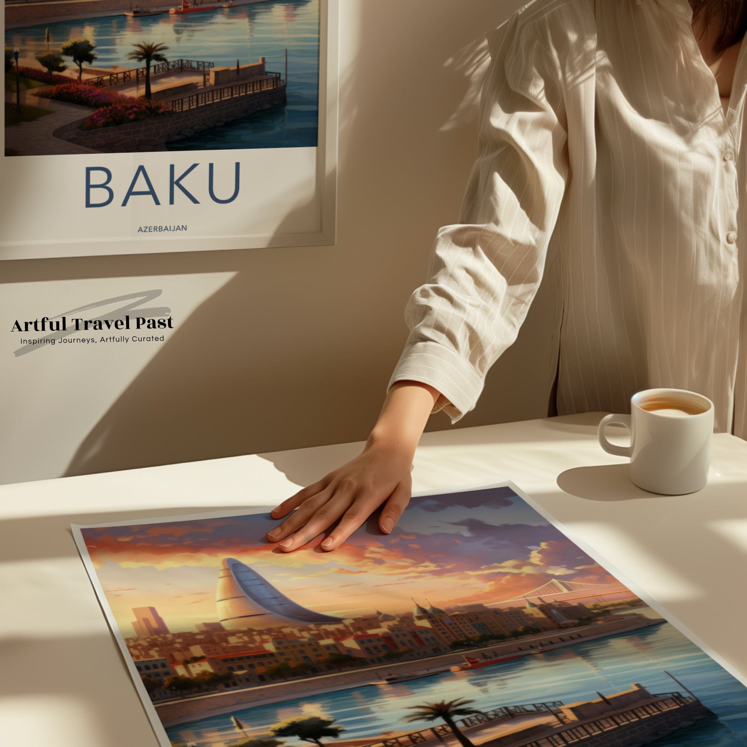 Wall Art Baku Poster | Azerbaijan Wall Art | Middle East Decor