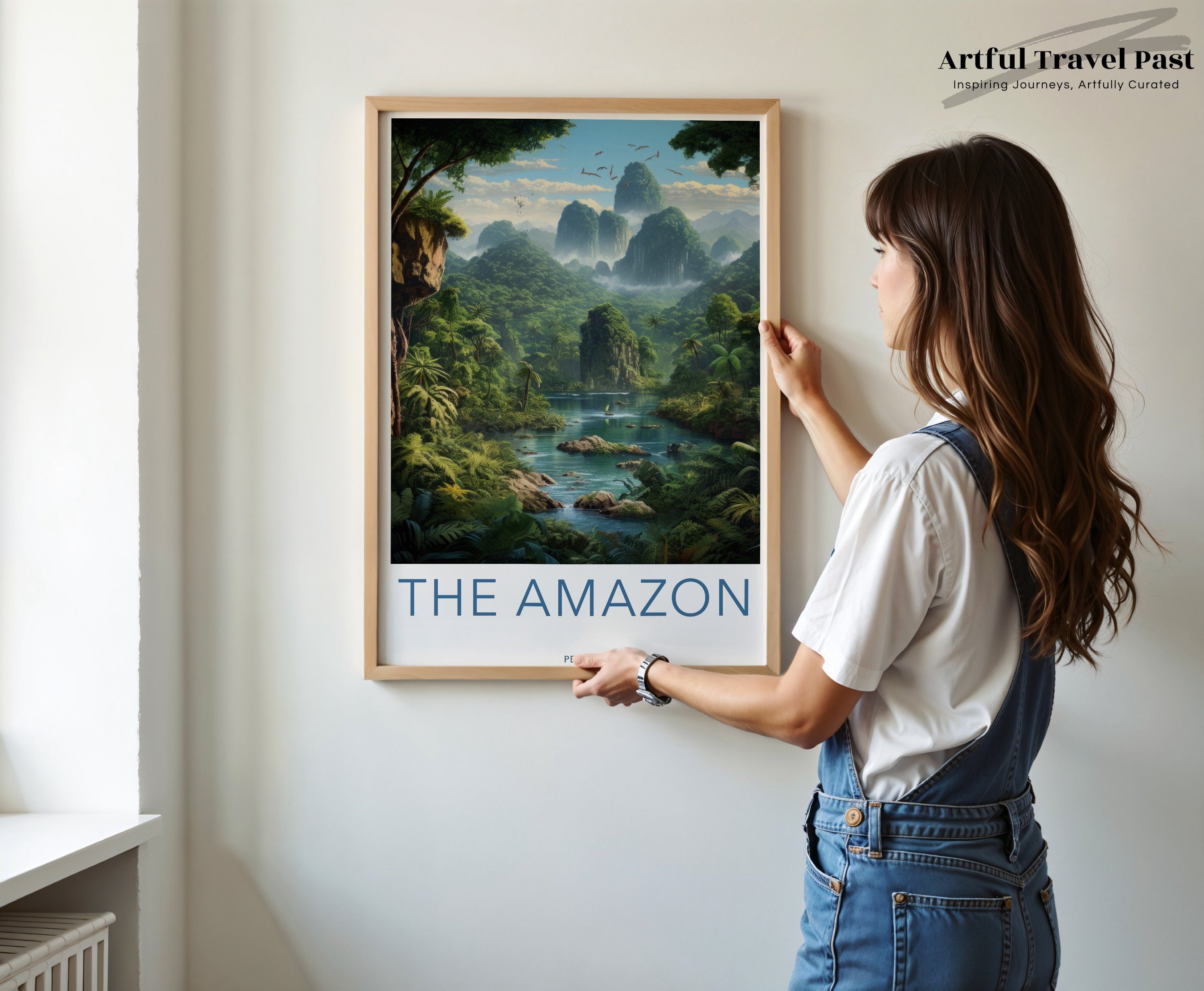 The Amazon Wall Art, Beautiful Wilderness Landscape, Nature Lover's Dream, Scenic Forest Canvas, Art for Travelers, Peru Adventure