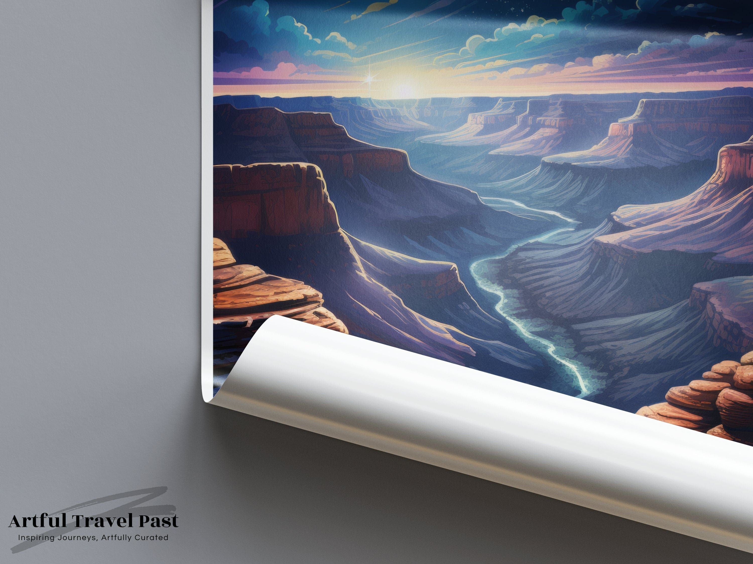 Wall Art Arizona Night Sky Poster | Grand Canyon Art | USA Wall Art