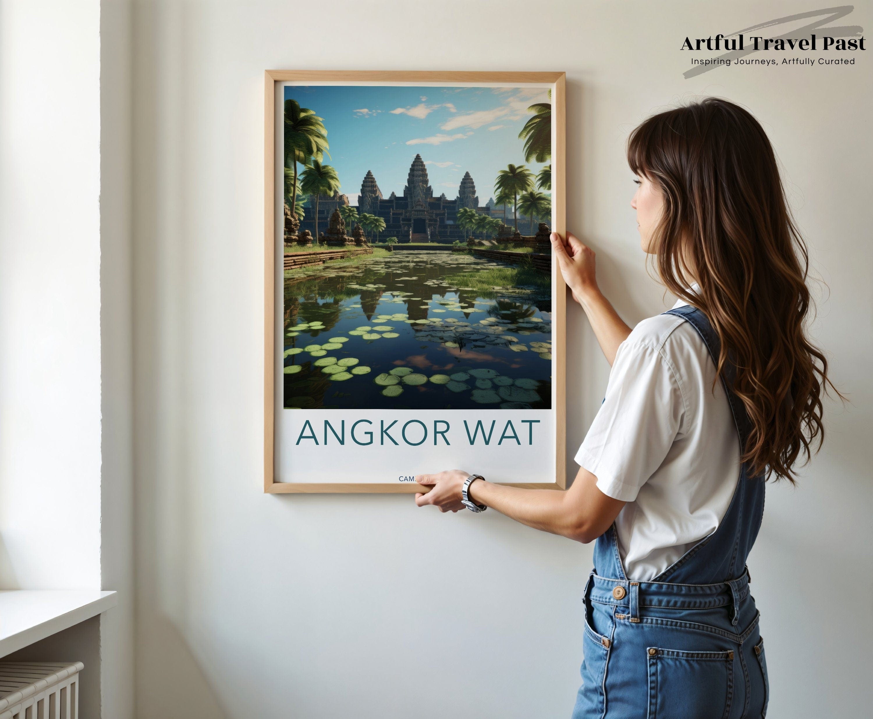 Wall Art Angkor Wat Poster | Cambodia Wall Art | Southeast Asia Decor