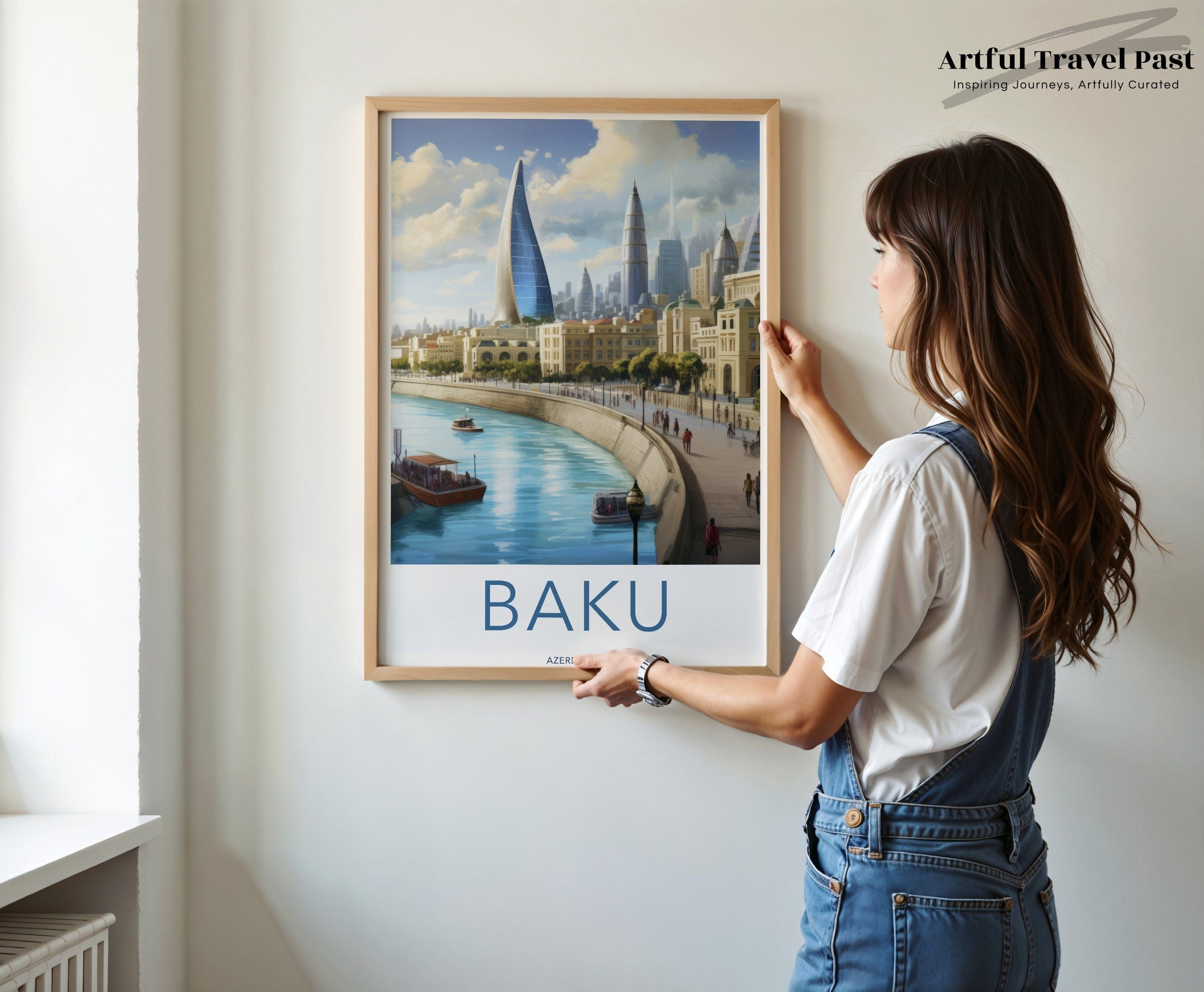 Wall Art Baku Poster | City Skyline | Azerbaijan Wall Art