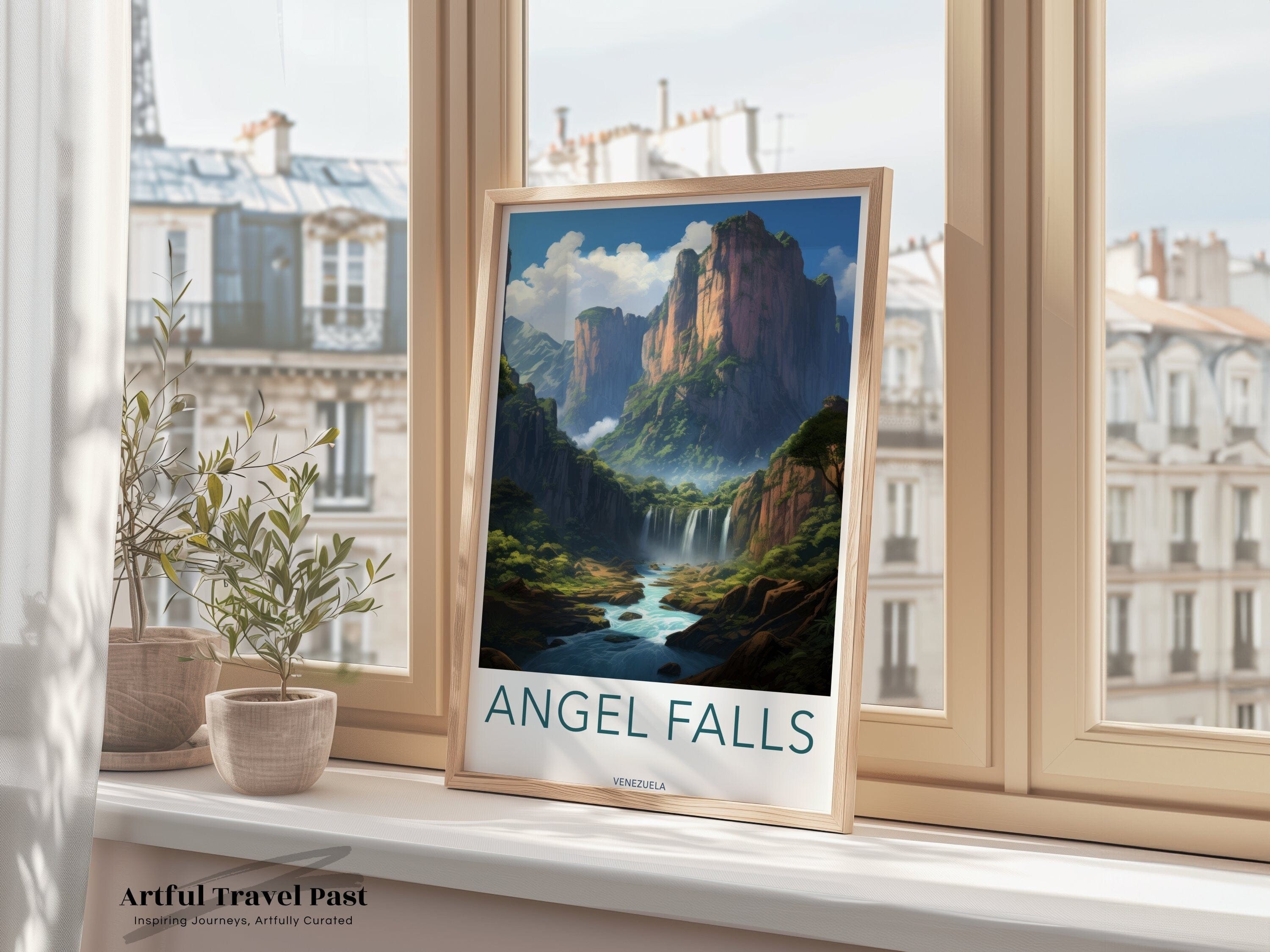 Wall Art Angel Falls Poster | Venezuela Wall Art | Latin America Decor