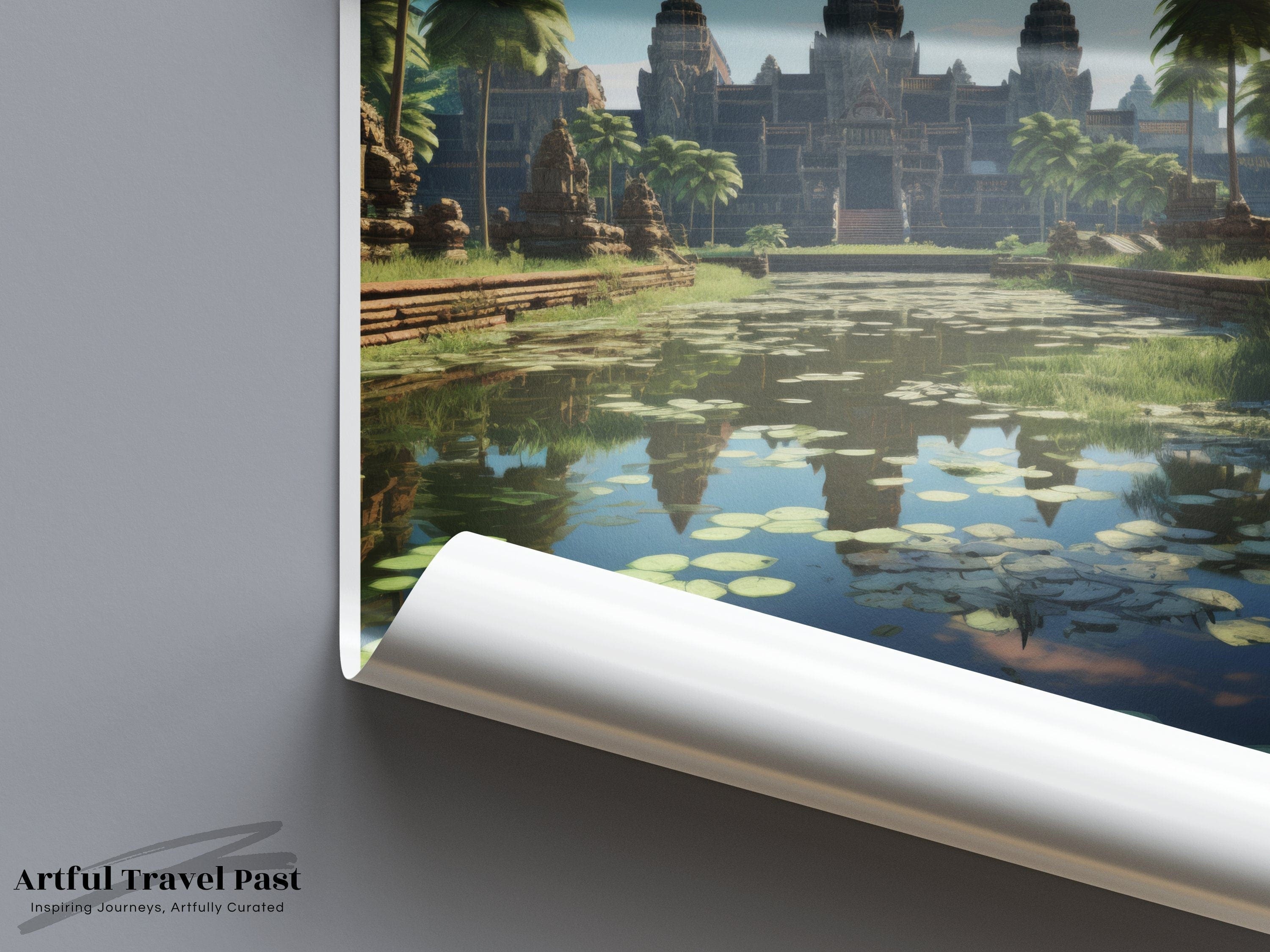 Wall Art Angkor Wat Poster | Cambodia Wall Art | Southeast Asia Decor