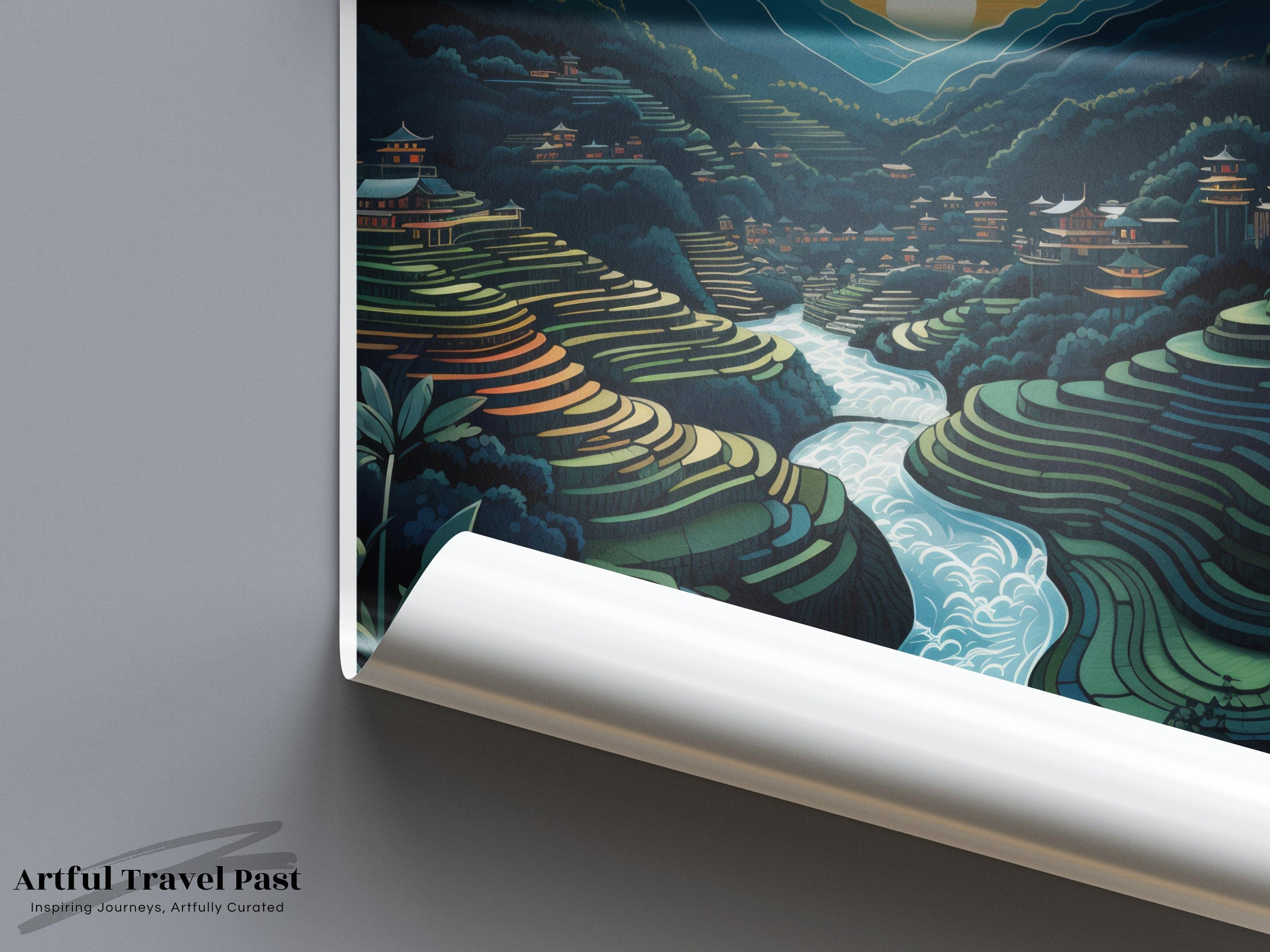 Wall Art Banaue Poster | Philippines Wall Art | Asia Decor